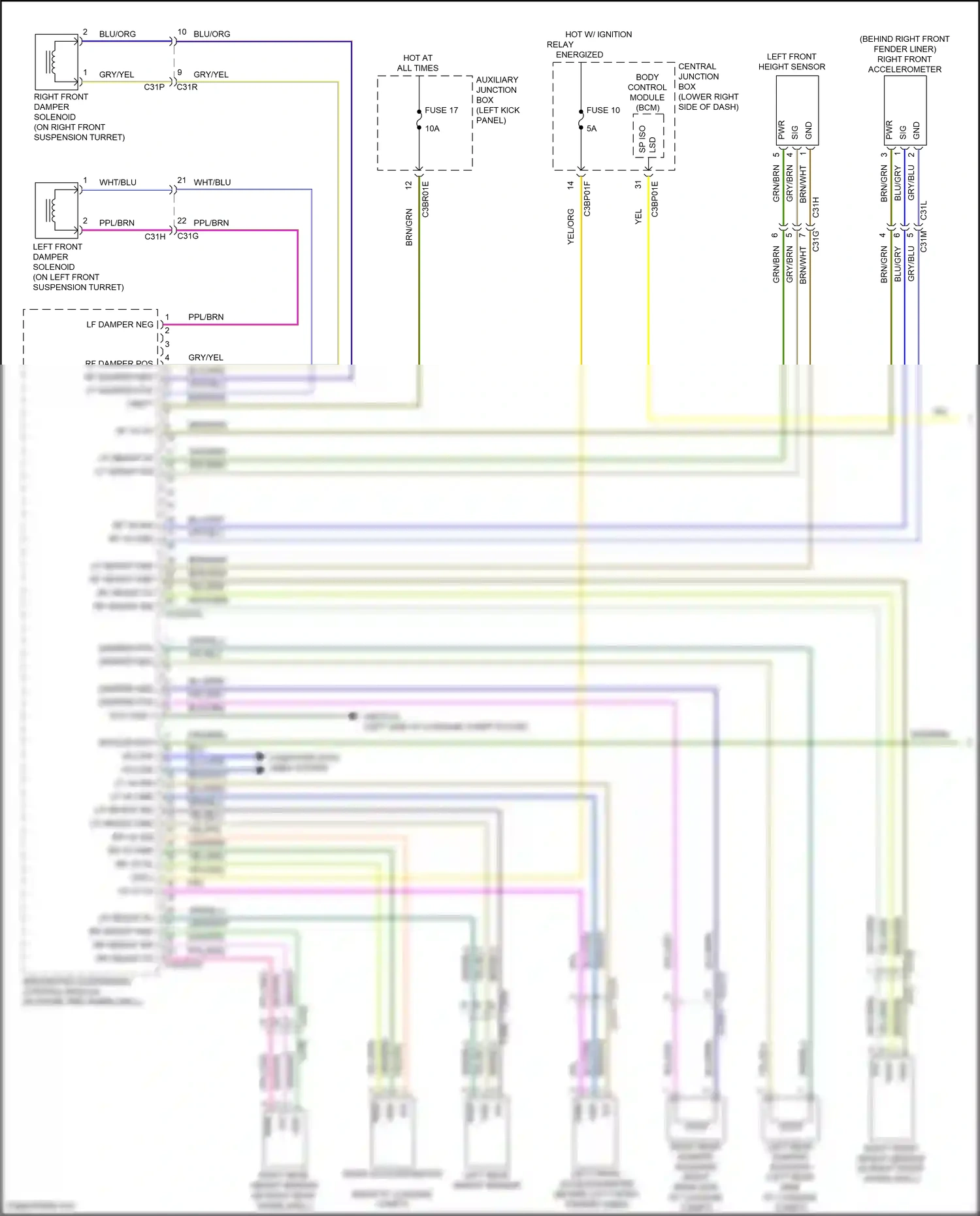 Jaguar F-type I facelift (2016-2019) left front accelerometer wiring diagram  (1 of 1)