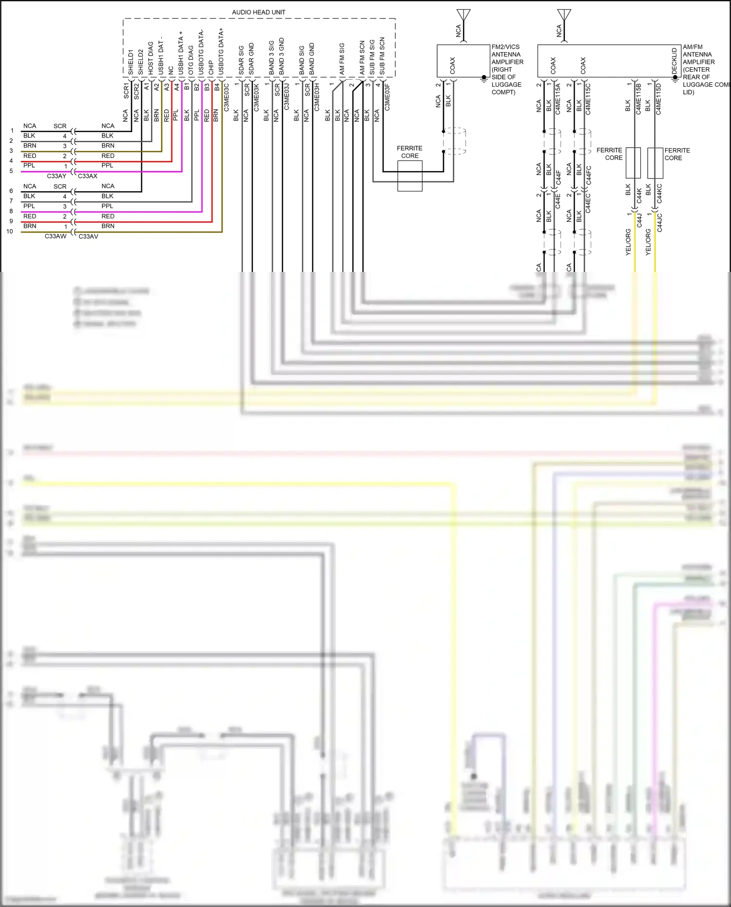 Jaguar F-type I facelift (2016-2019) telematic control module wiring diagram  (3 of 9)