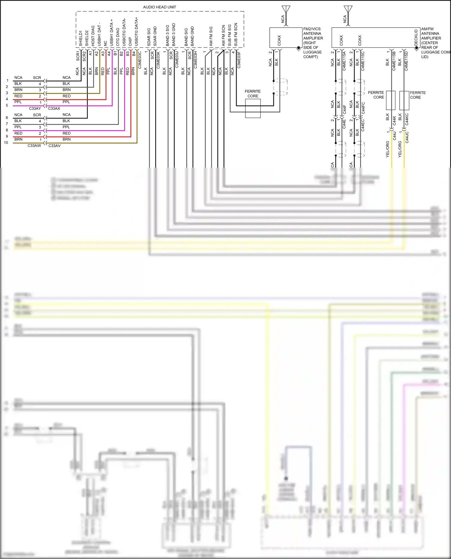 Jaguar F-type I facelift (2016-2019) telematic control module wiring diagram  (4 of 9)