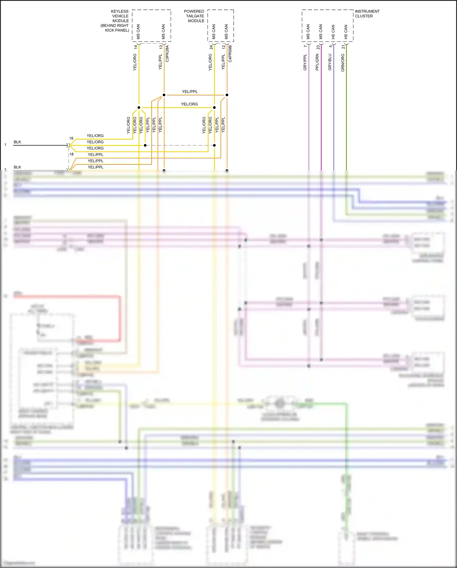 Jaguar F-type I facelift (2016-2019) telematic control module wiring diagram  (1 of 9)