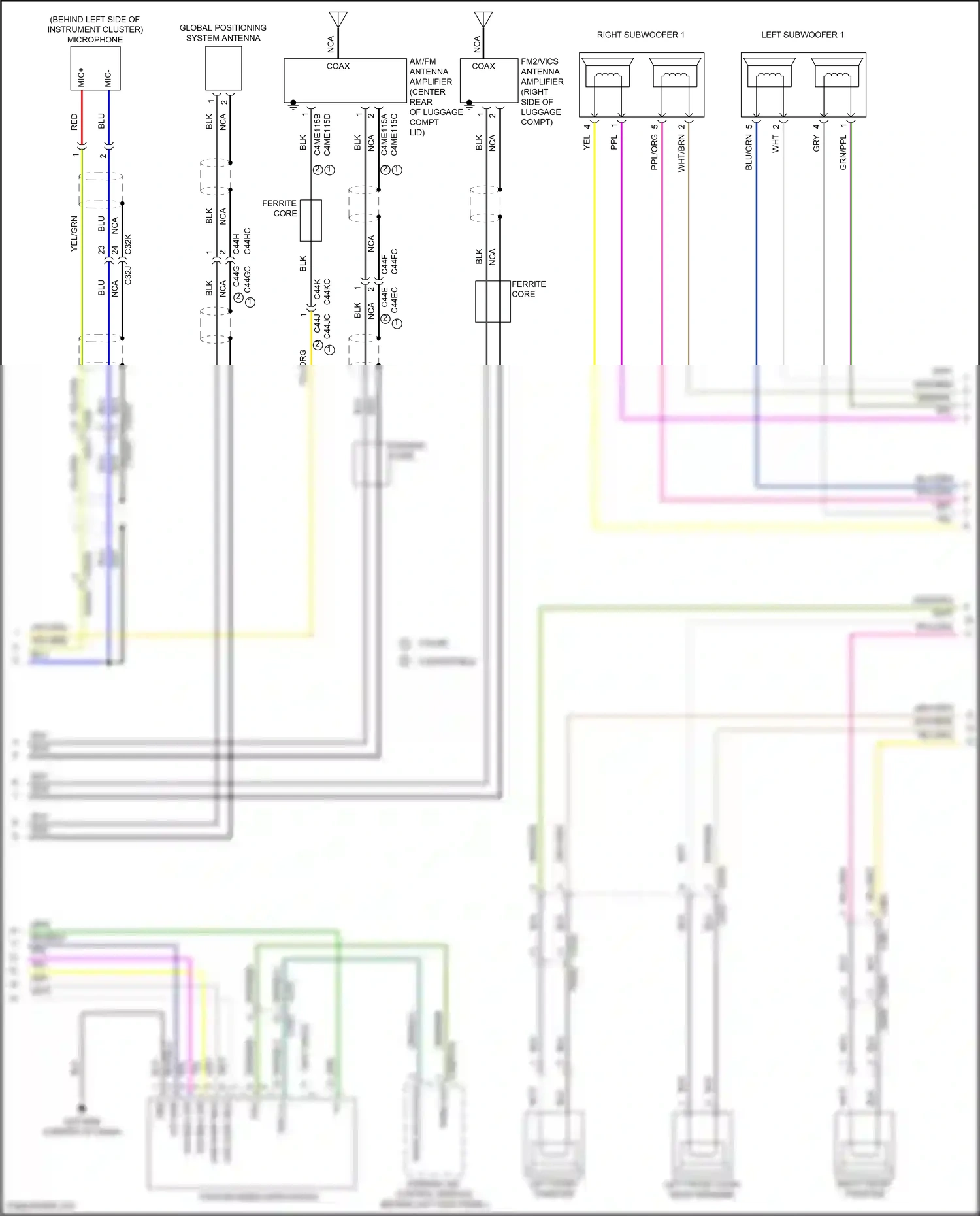 Jaguar F-type I facelift (2016-2019) touchscreen switchpack wiring diagram  (3 of 6)