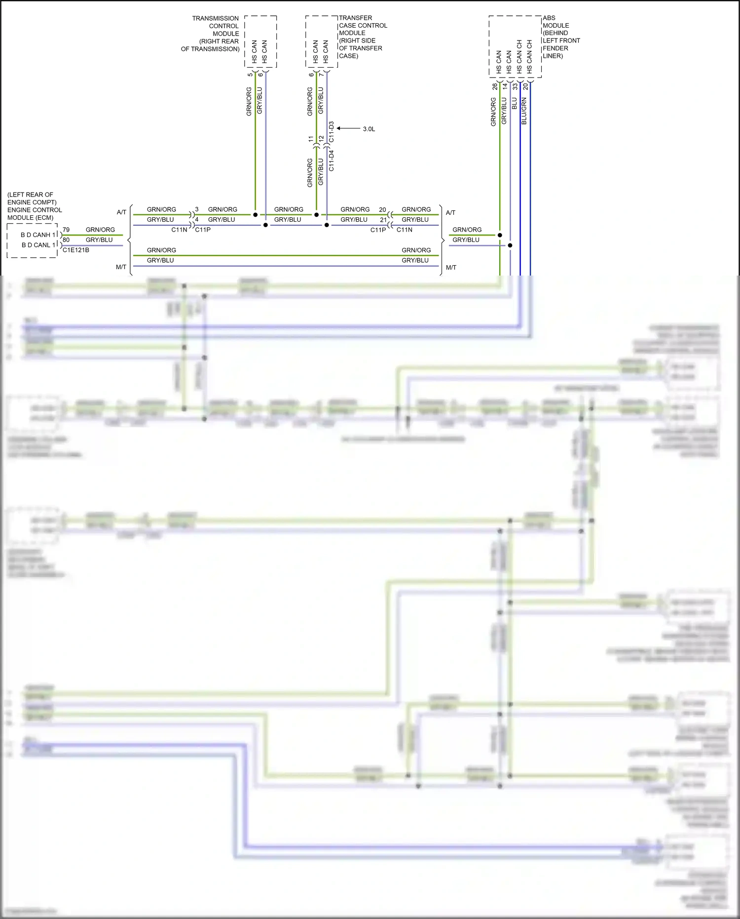Jaguar F-type I facelift (2016-2019) transfer case control module wiring diagram  (1 of 3)