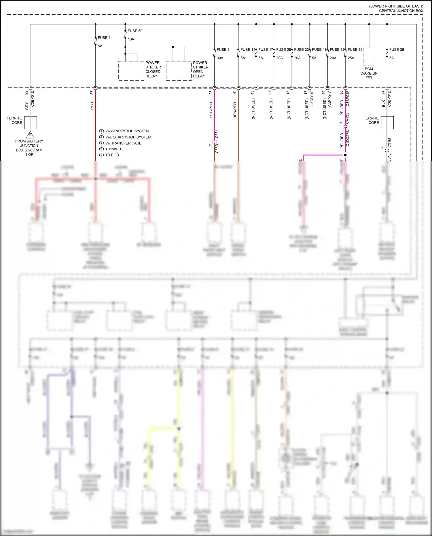 Jaguar F-type I facelift (2016-2019) transfer case control module wiring diagram  (3 of 3)