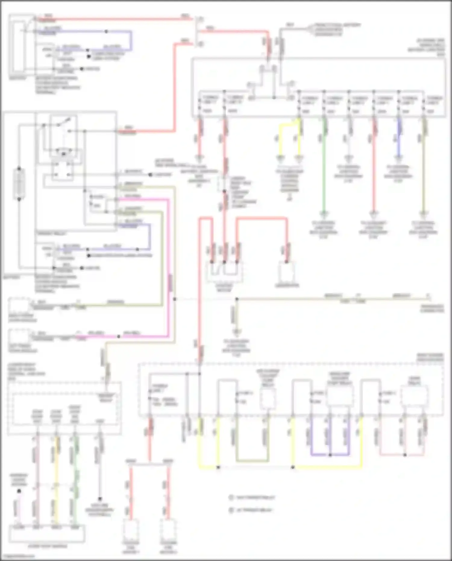 F-type Jaguar I (2013-2017): Power distribution circuit (1 of 7)