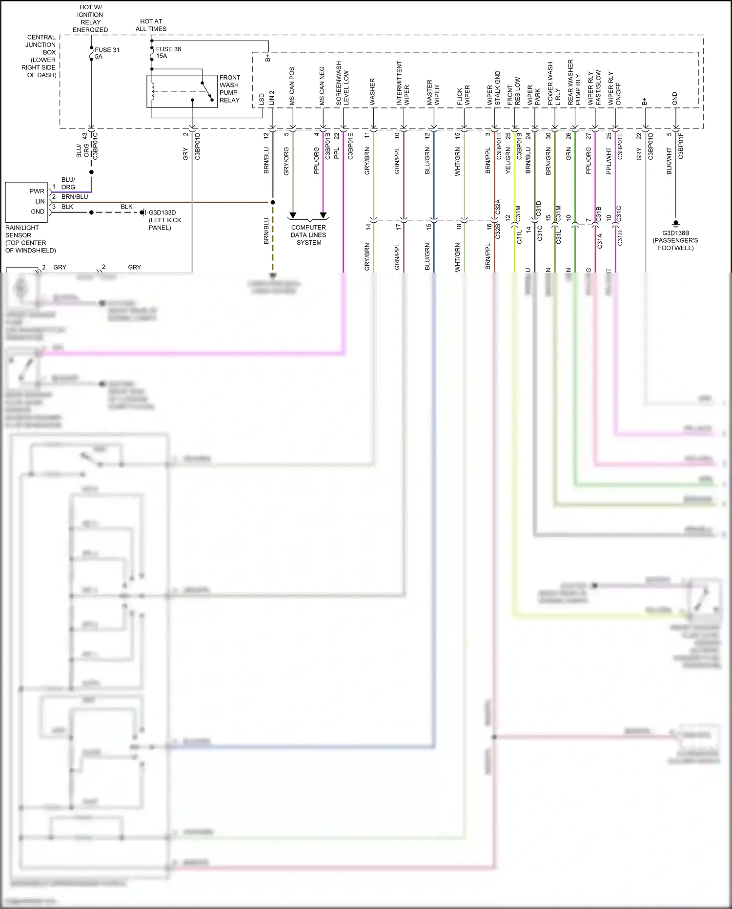 Jaguar F-type I (2013-2017) computer data lines system wiring diagram  (19 of 69)