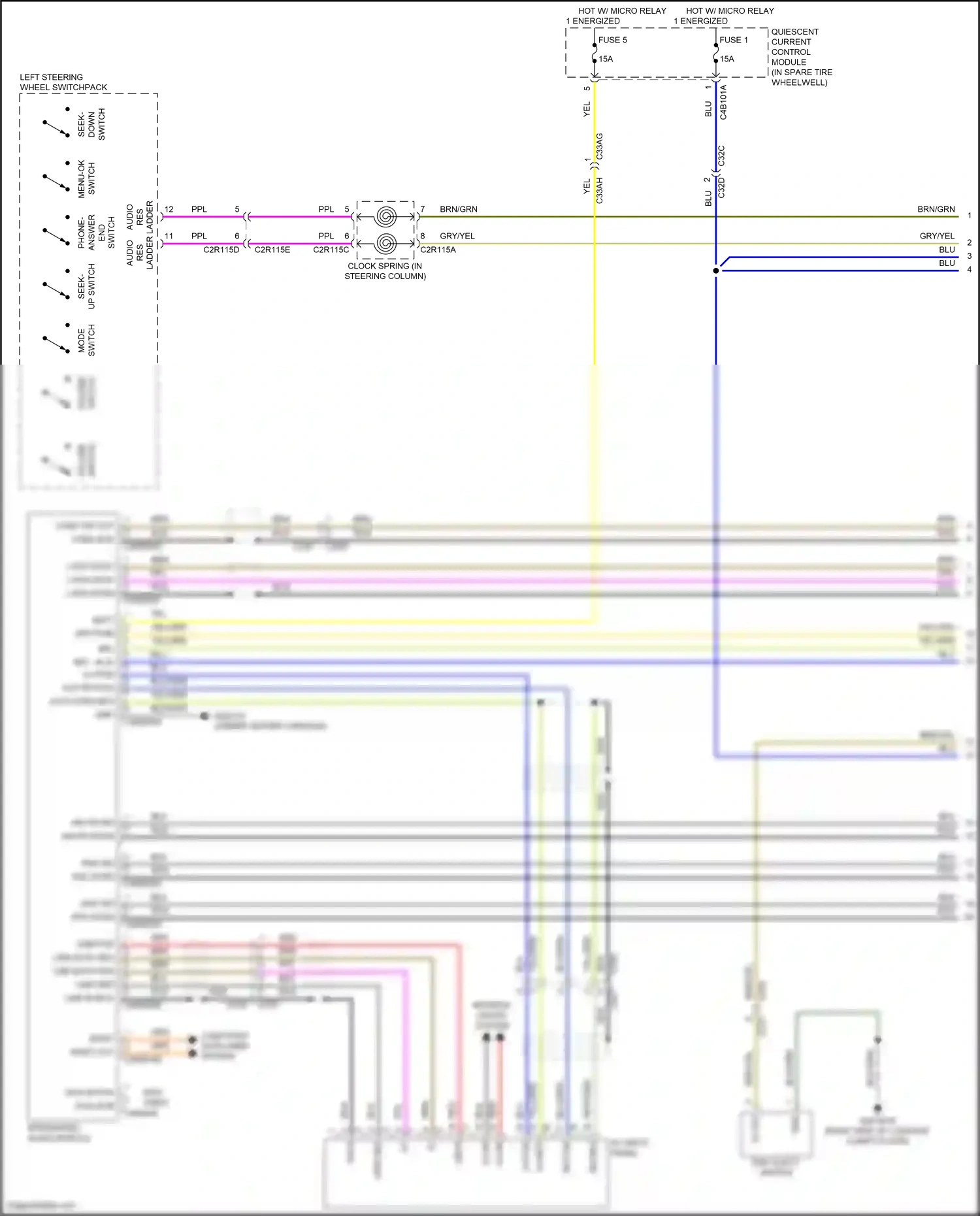 Jaguar F-type I (2013-2017) disc eject switch wiring diagram  (2 of 3)