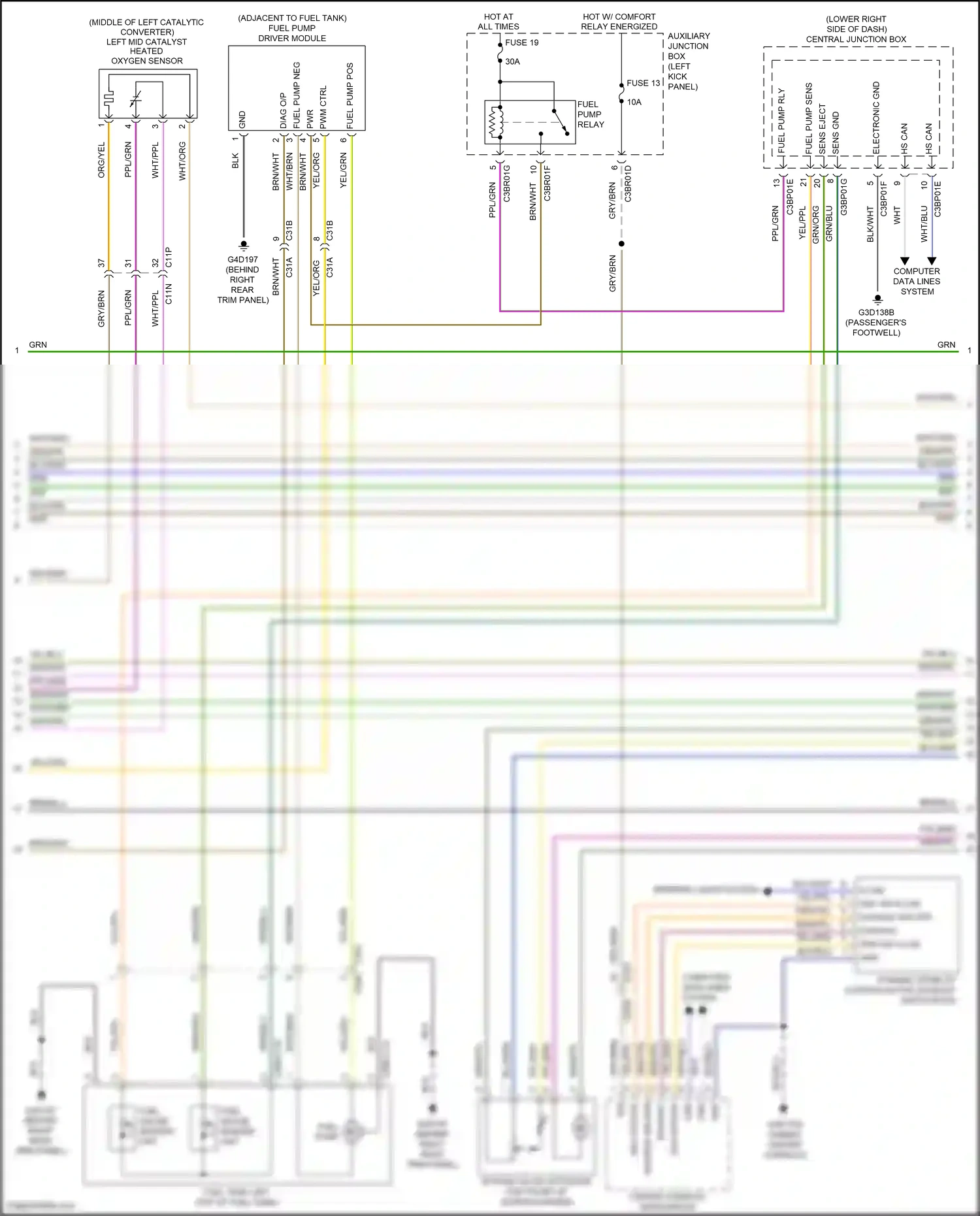 Jaguar F-type I (2013-2017) dynamic stability control/active exhaust switchpack wiring diagram  (4 of 4)