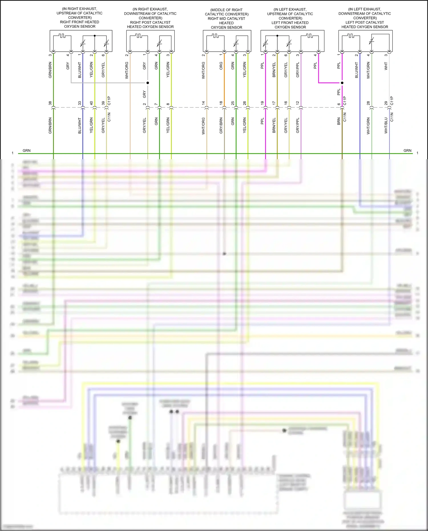 Jaguar F-type I (2013-2017) engine control module (ecm) wiring diagram  (12 of 17)