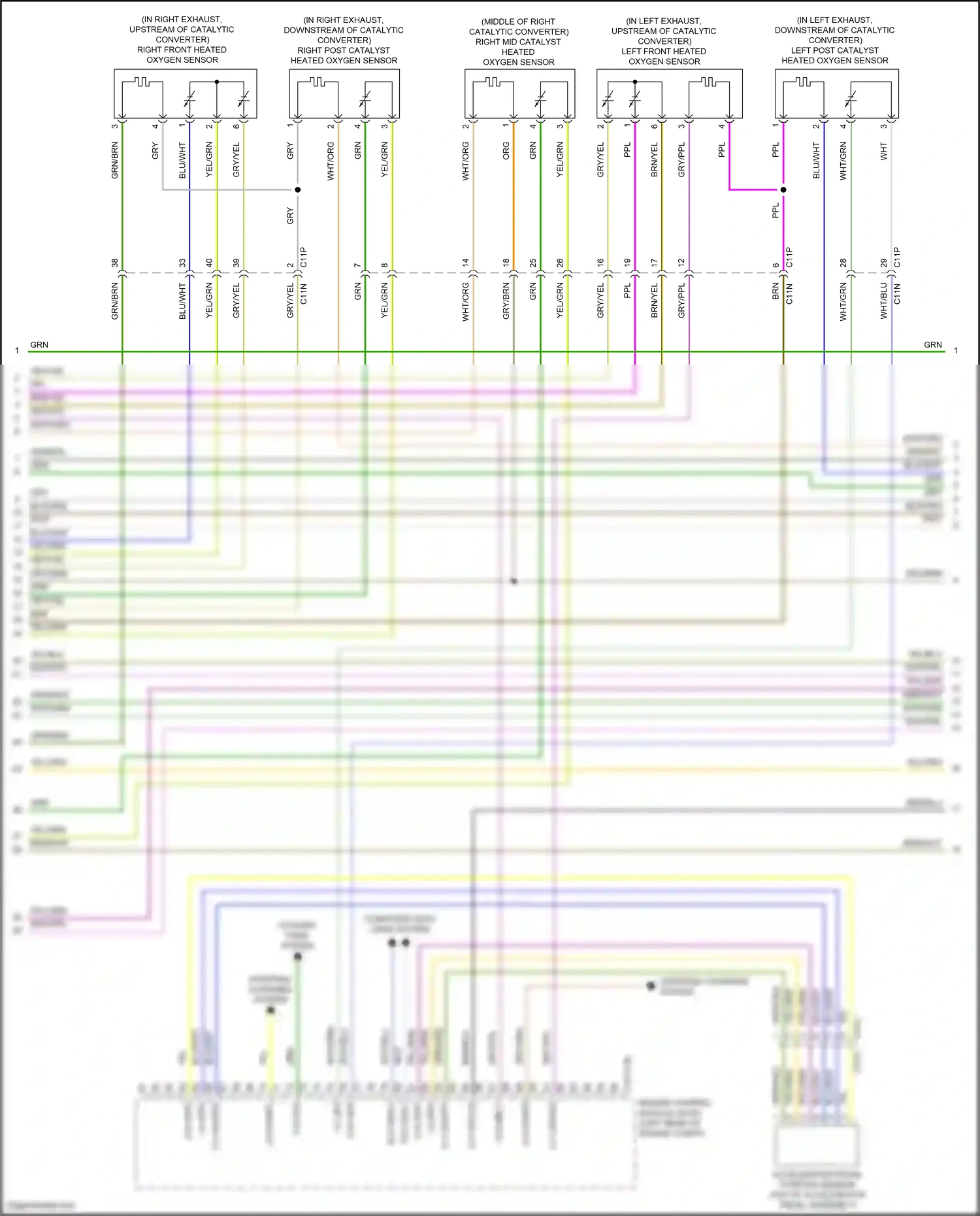 Jaguar F-type I (2013-2017) engine control module (ecm) wiring diagram  (15 of 17)
