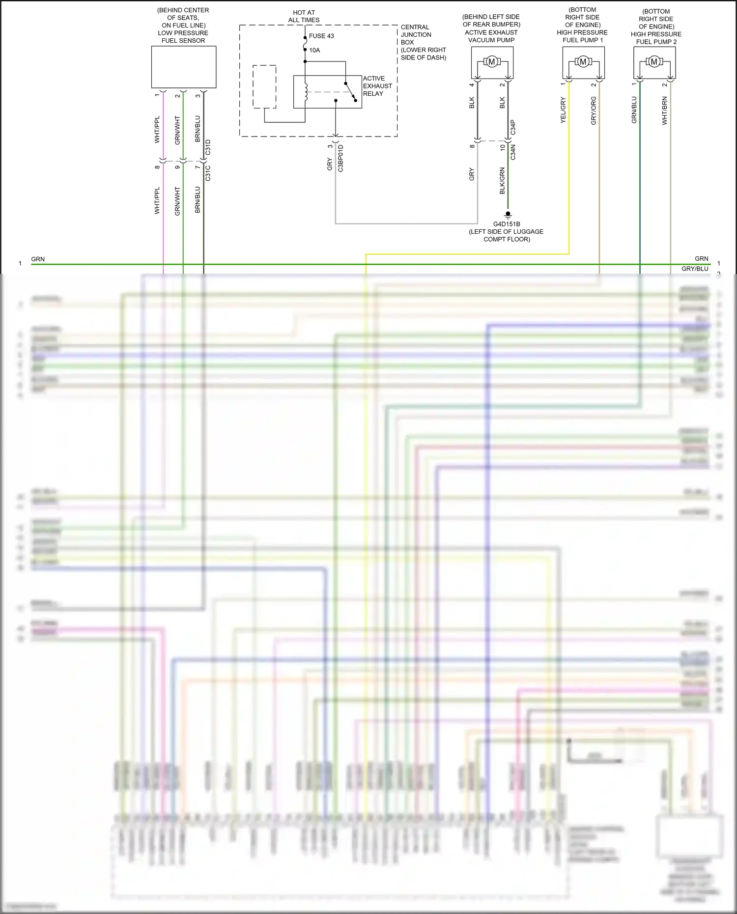 Jaguar F-type I (2013-2017) engine control module (ecm) wiring diagram  (9 of 17)