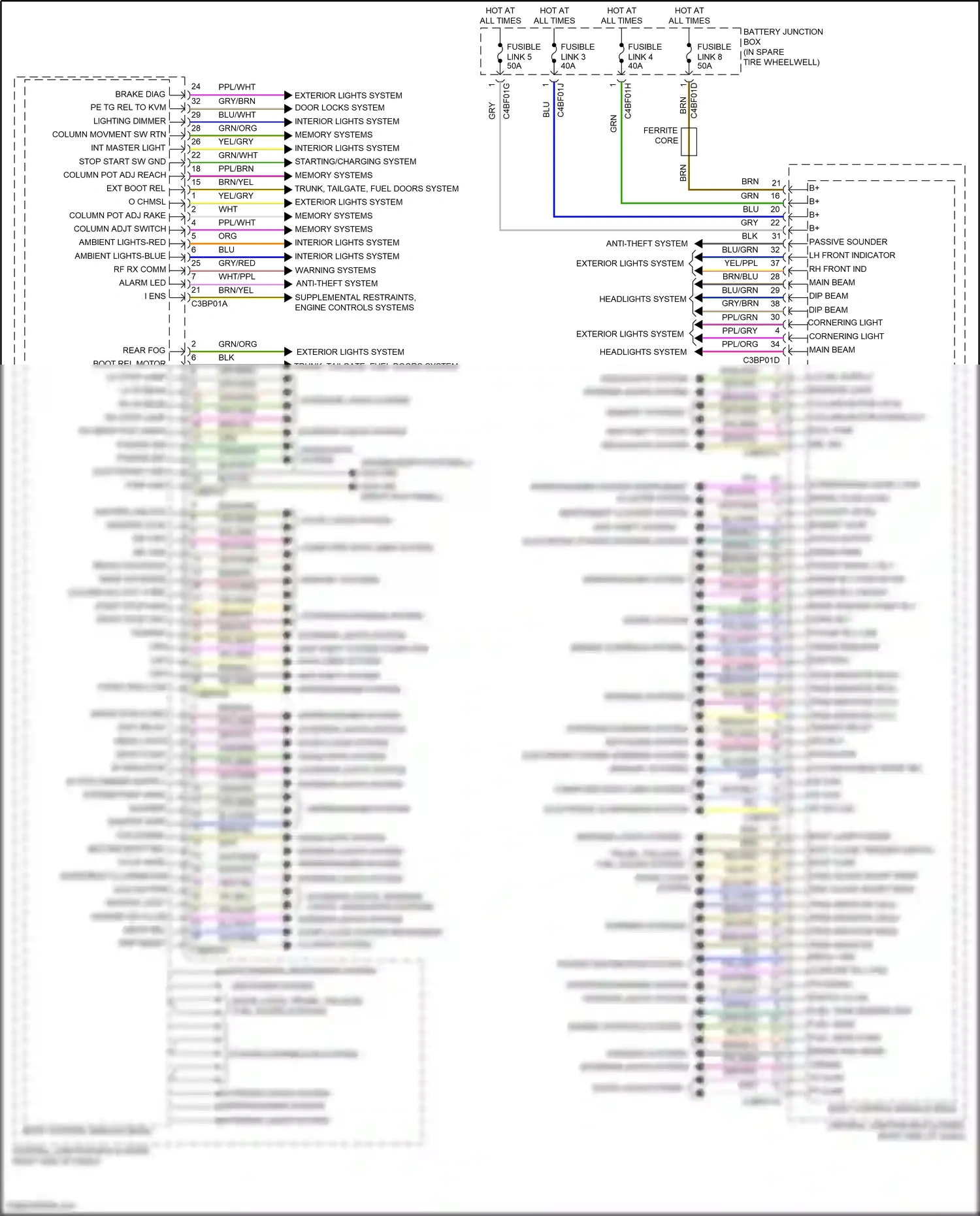 Jaguar F-type I (2013-2017) exit delay sw wiring diagram  (1 of 4)