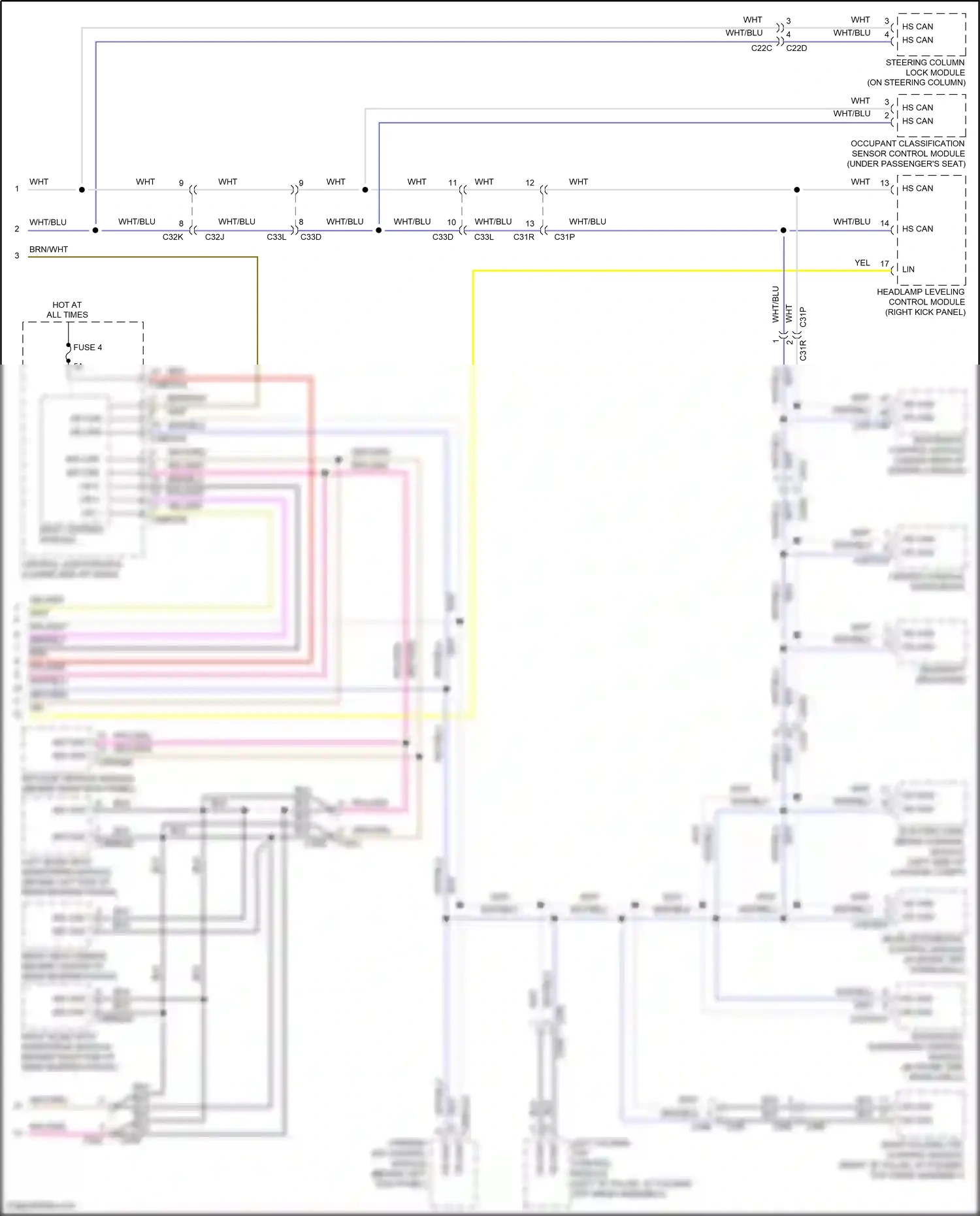 Jaguar F-type I (2013-2017) left folding top control module wiring diagram  (1 of 5)