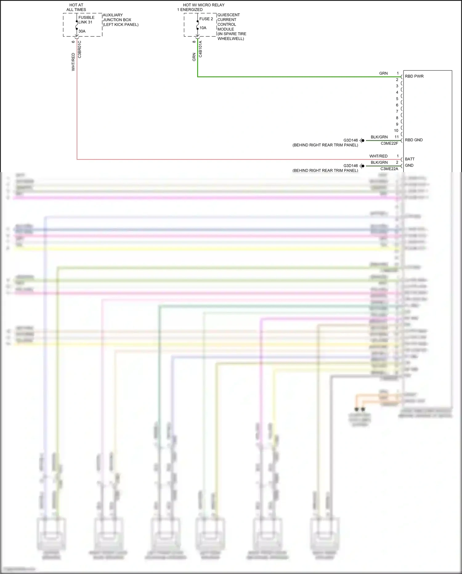 Jaguar F-type I (2013-2017) quiescent current control module wiring diagram  (8 of 14)