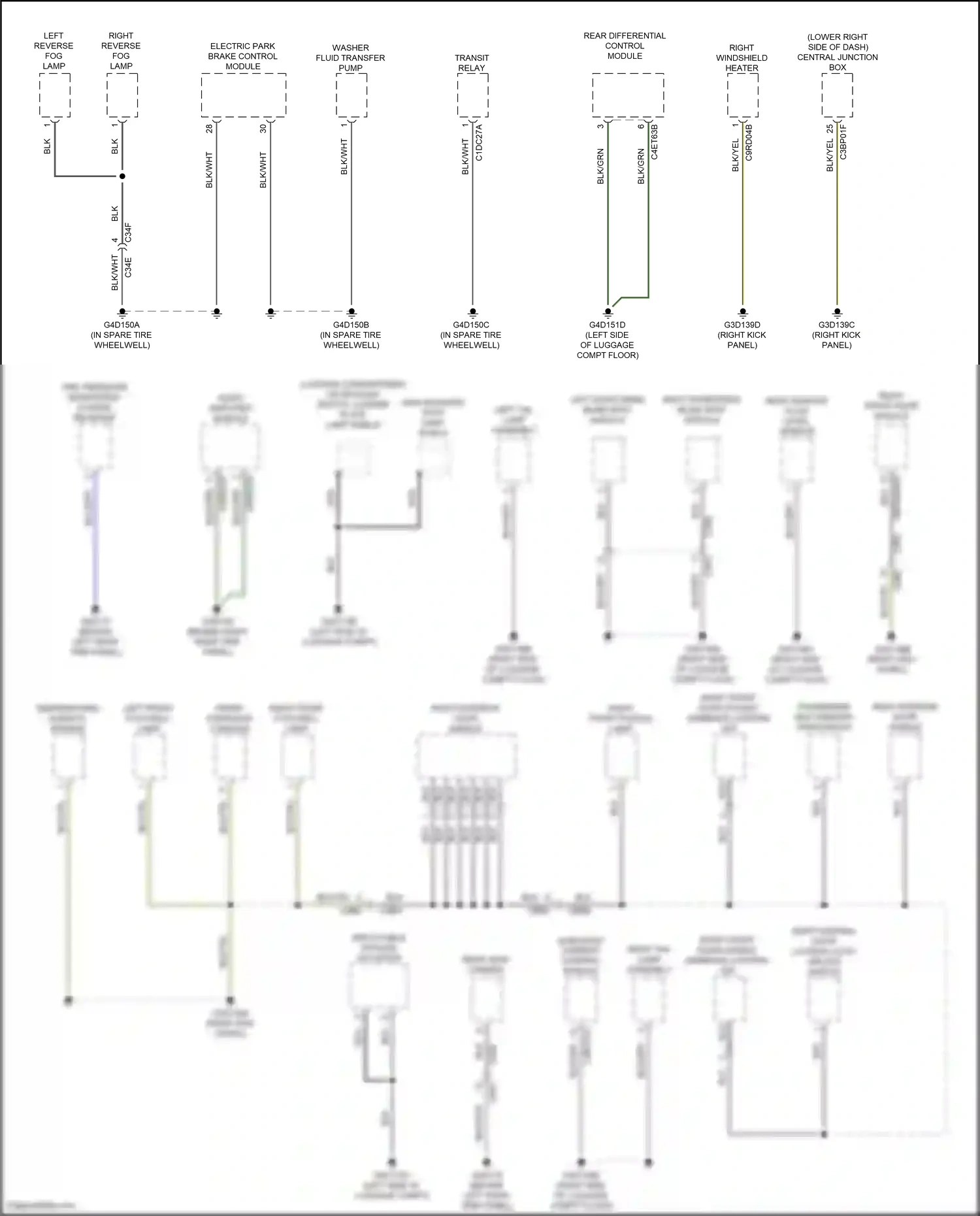 Jaguar F-type I (2013-2017) quiescent current control module wiring diagram  (5 of 14)