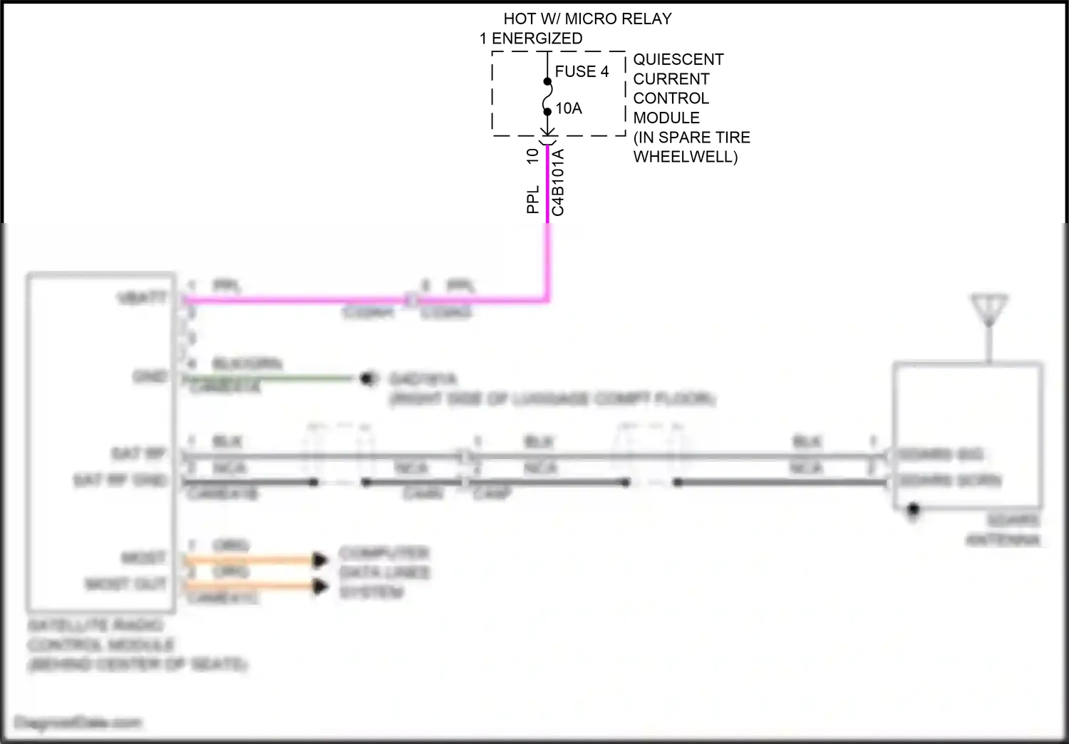 Jaguar F-type I (2013-2017) quiescent current control module wiring diagram  (10 of 14)