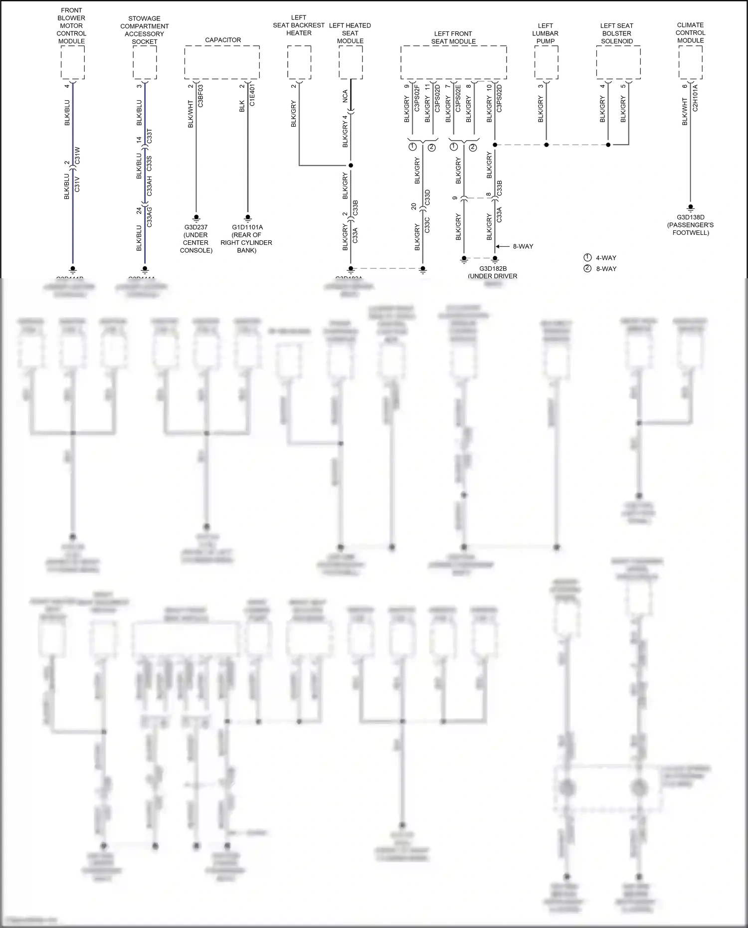 Jaguar F-type I (2013-2017) rain/light sensor wiring diagram  (3 of 6)