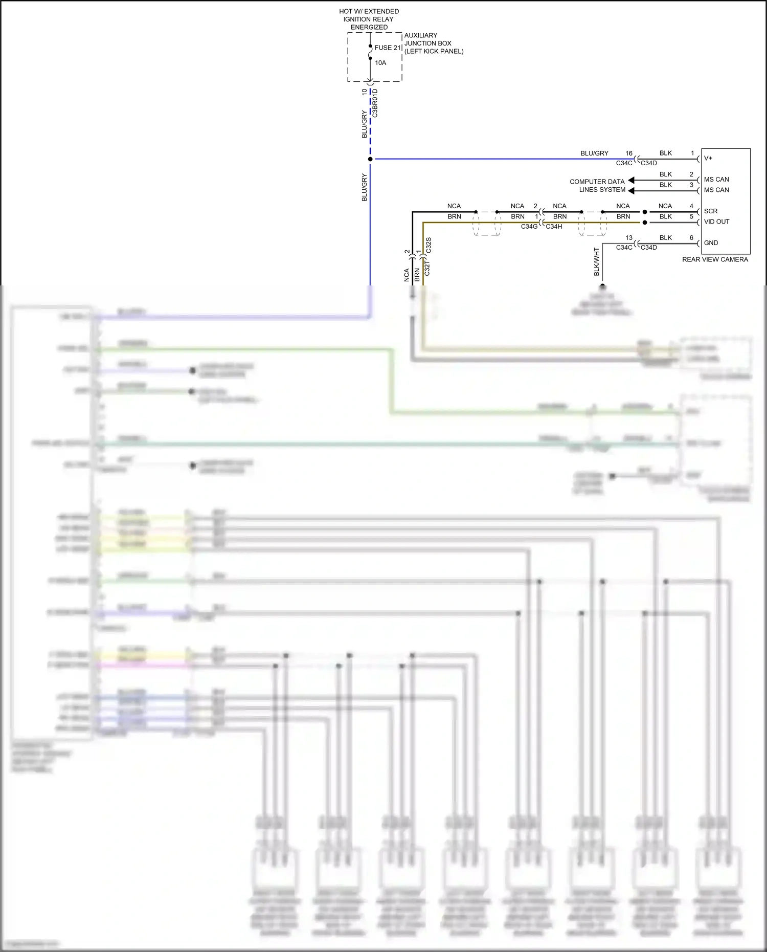 Jaguar F-type I (2013-2017) touch screen switchpack wiring diagram  (3 of 4)