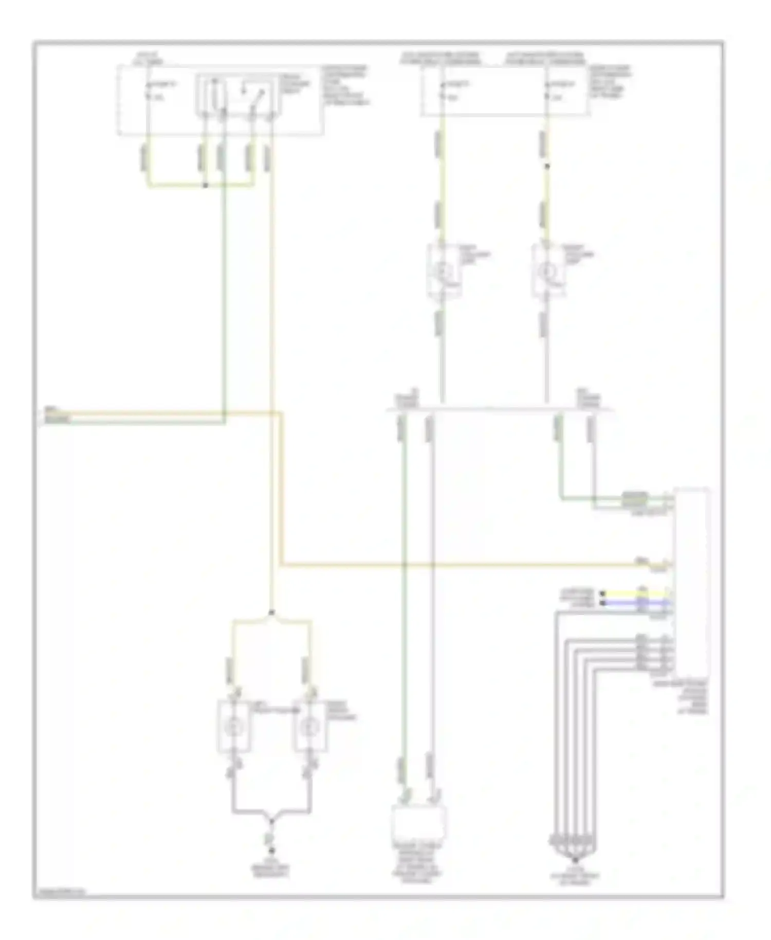 S-type Jaguar I facelift (2004-2008): Headlamps & fog lamps circuit, without high intensity discharge (2 of 2)