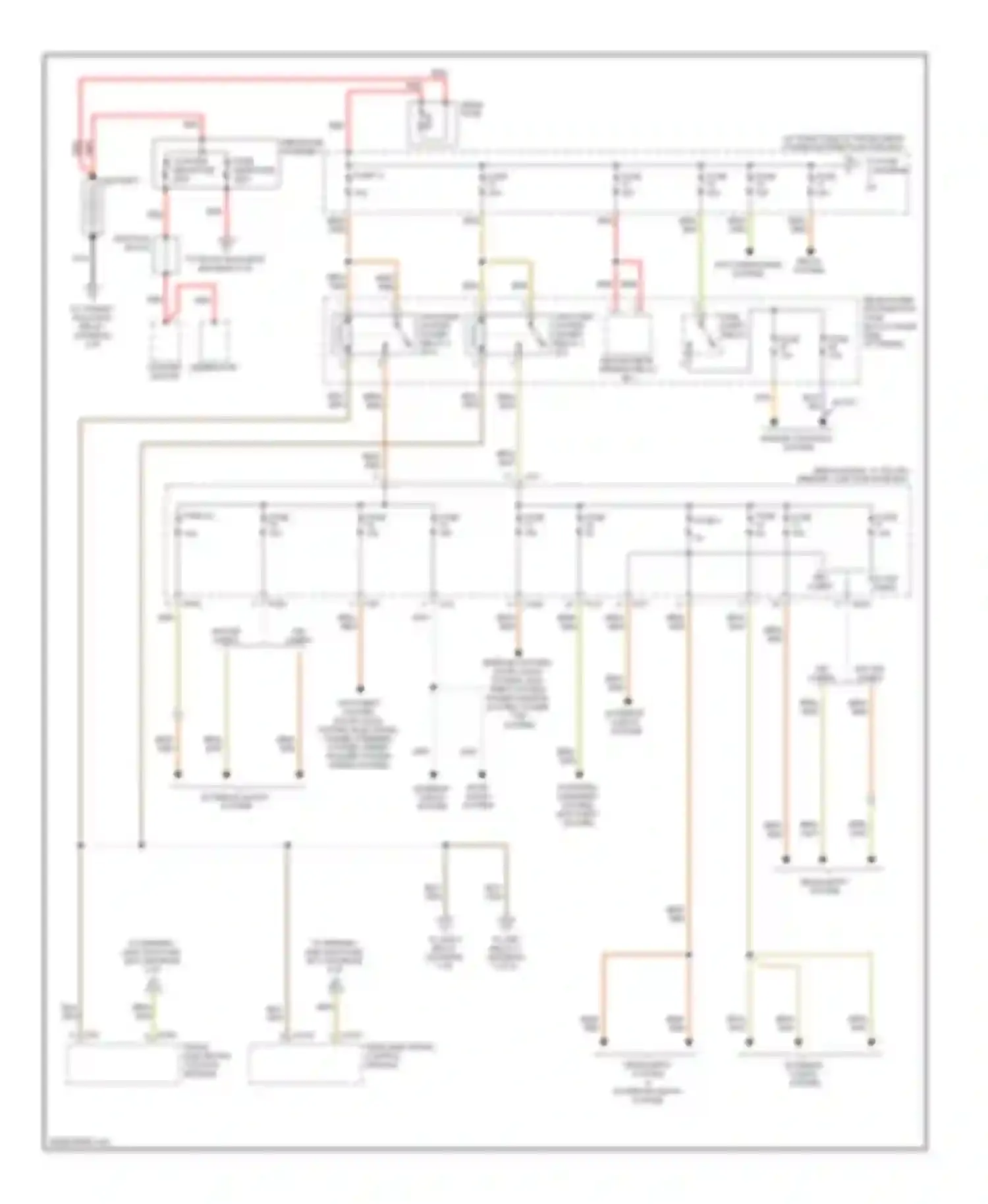 S-type Jaguar I facelift (2004-2008): Power distribution circuit (1 of 6)