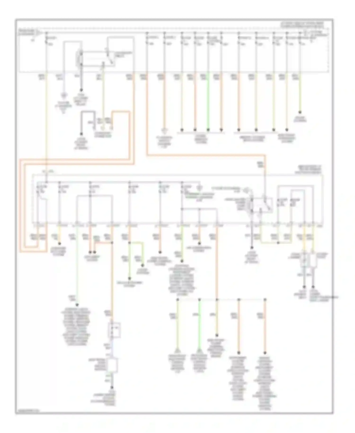 S-type Jaguar I facelift (2004-2008): Power distribution circuit (2 of 6)