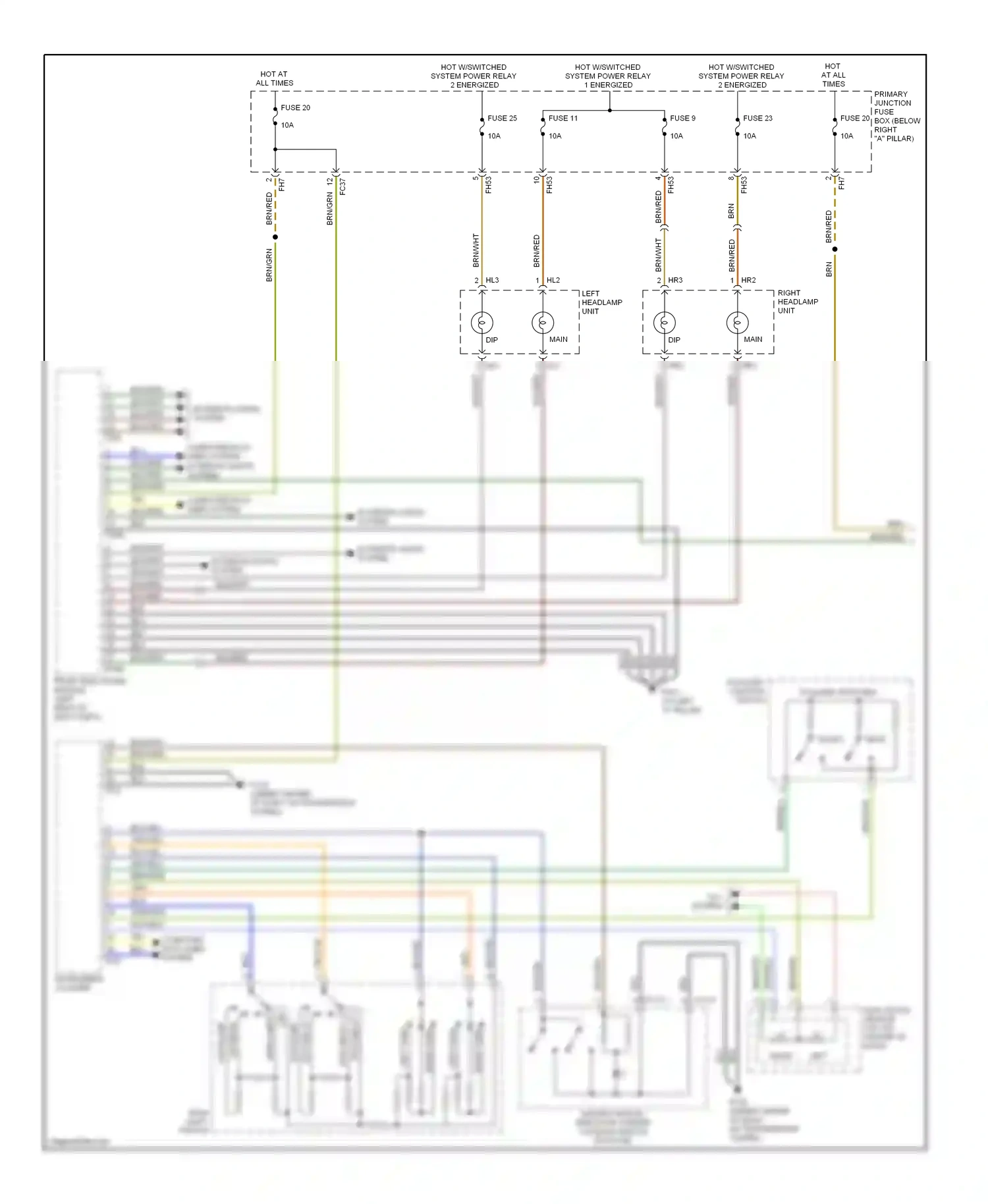 Jaguar S-type I facelift (2004-2008) computer data lines system wiring diagram  (17 of 48)