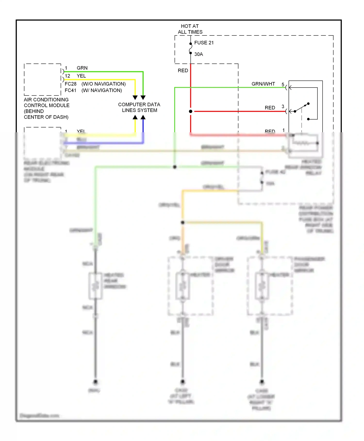 Jaguar S-type I facelift (2004-2008) computer data lines system wiring diagram  (7 of 48)