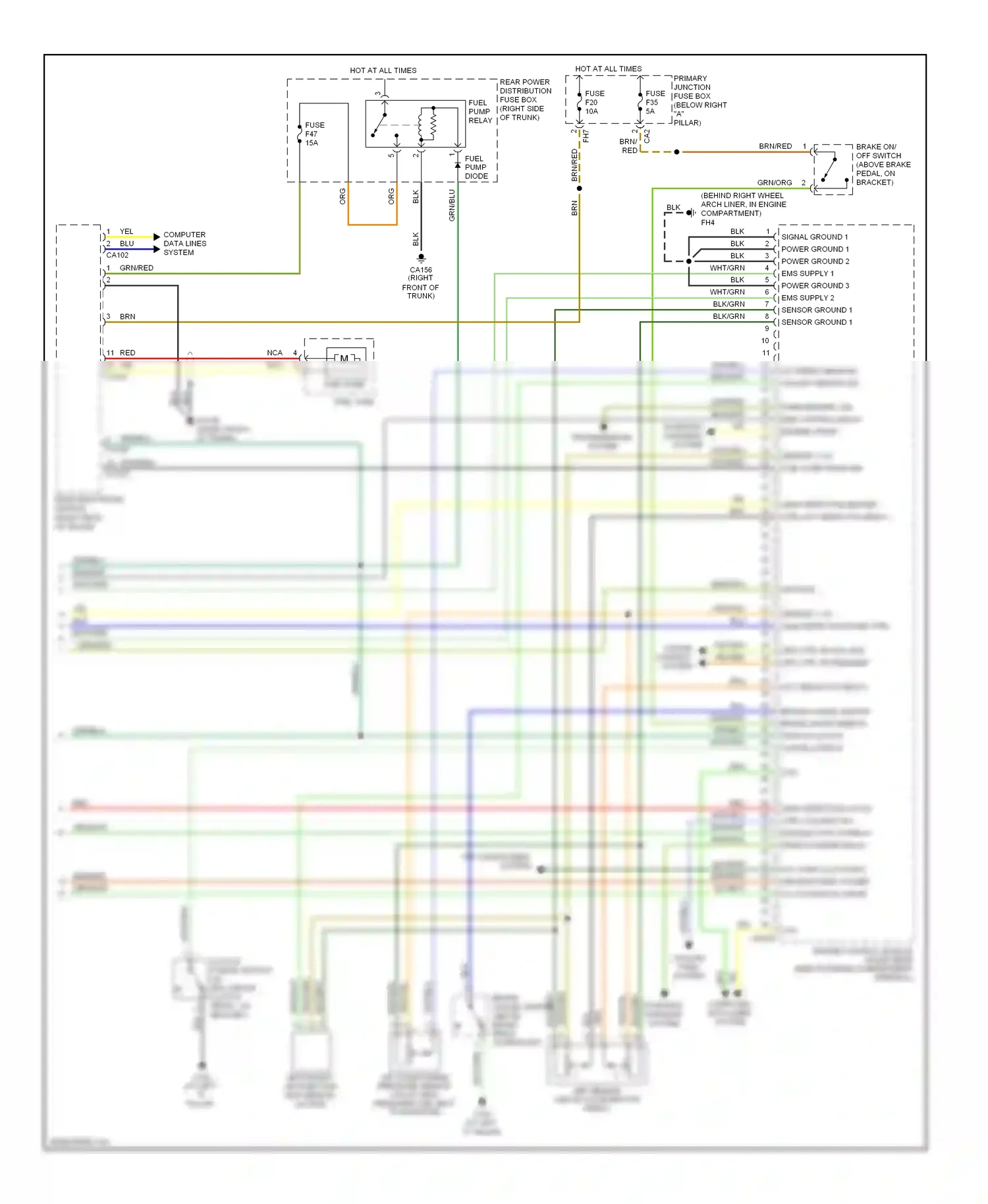 Jaguar S-type I facelift (2004-2008) computer data lines system wiring diagram  (8 of 48)