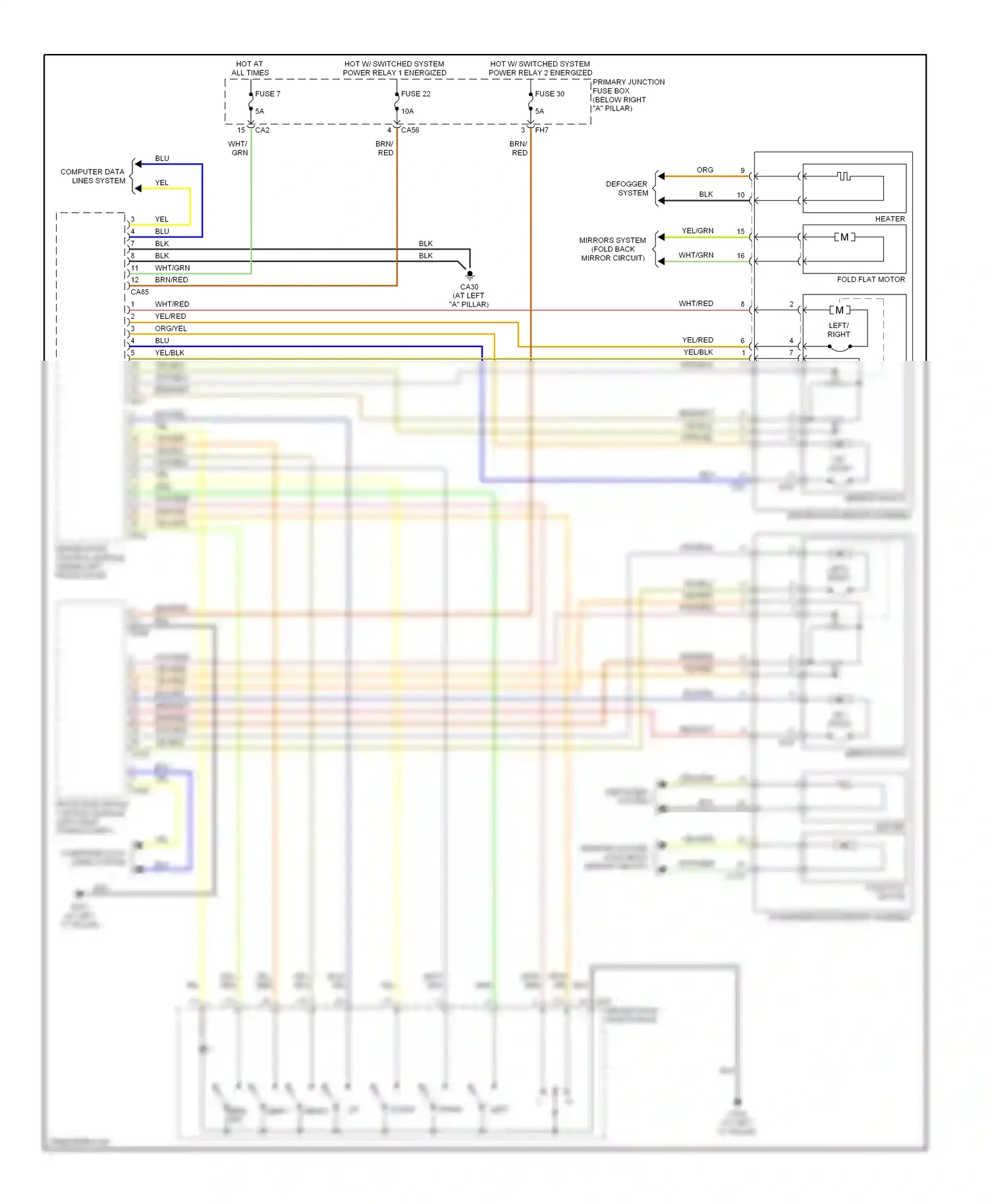 Jaguar S-type I facelift (2004-2008) down wiring diagram  (1 of 1)