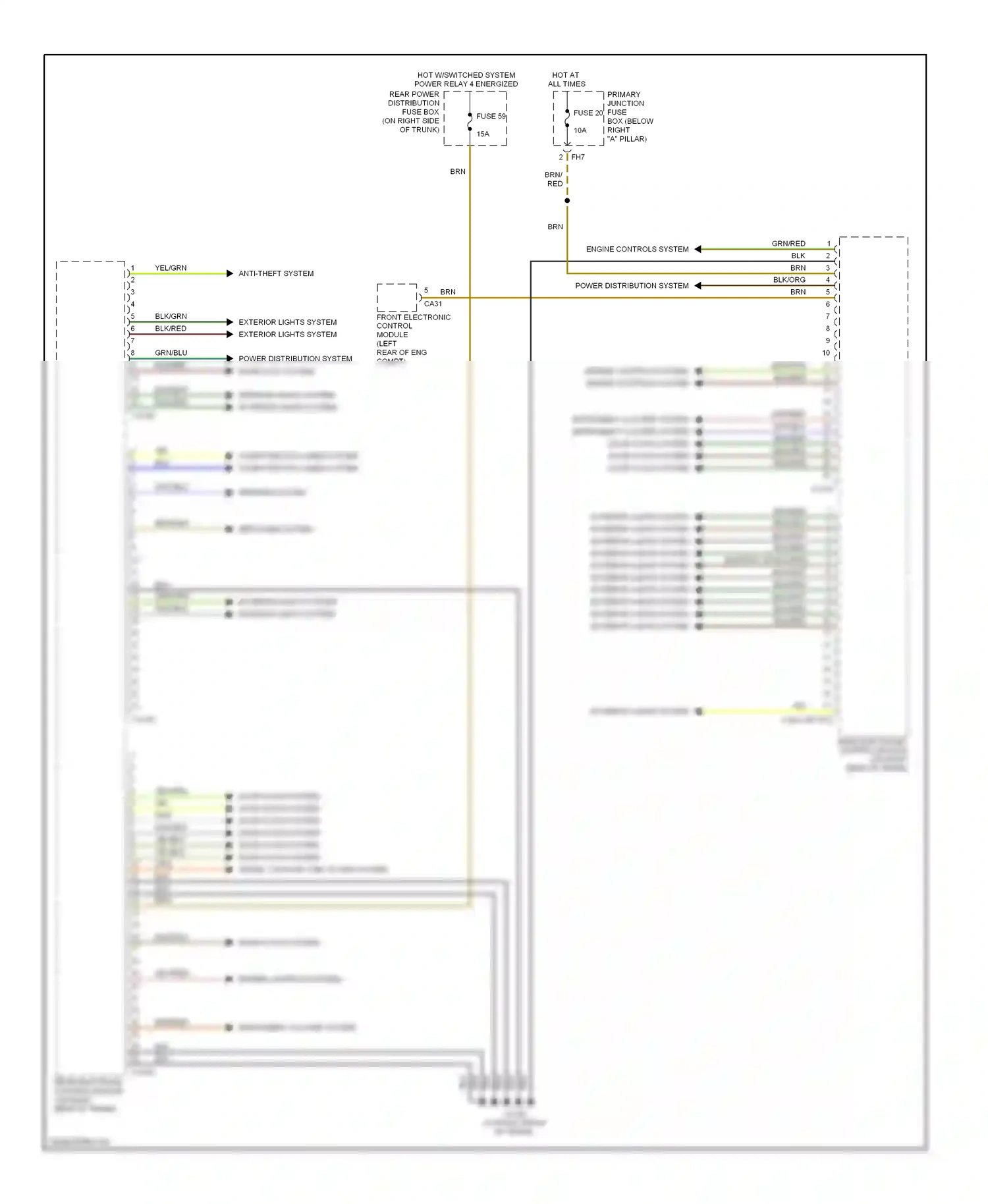 Jaguar S-type I facelift (2004-2008) engine controls system engine controls system wiring diagram  (1 of 1)
