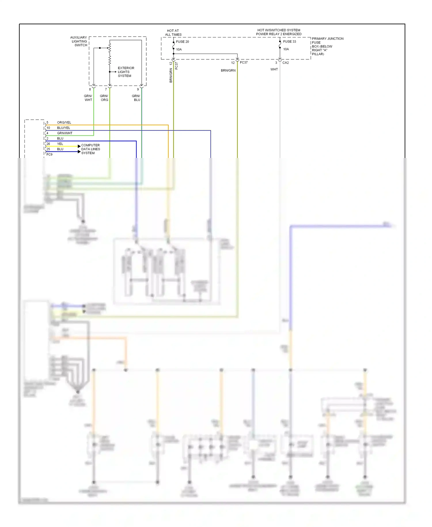 Jaguar S-type I facelift (2004-2008) exit delay 1 wiring diagram  (5 of 5)