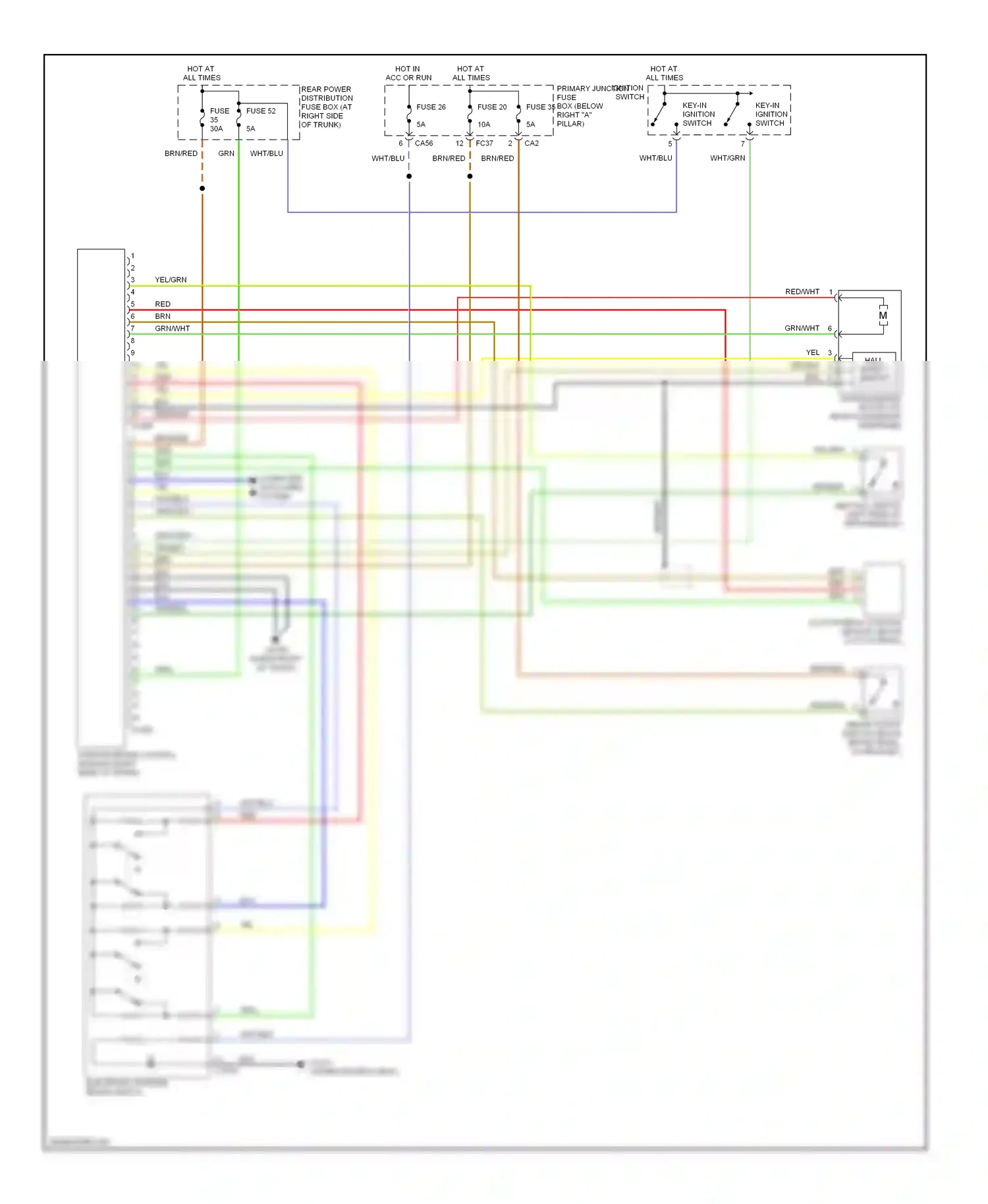 Jaguar S-type I facelift (2004-2008) hall effect sensor wiring diagram  (1 of 1)