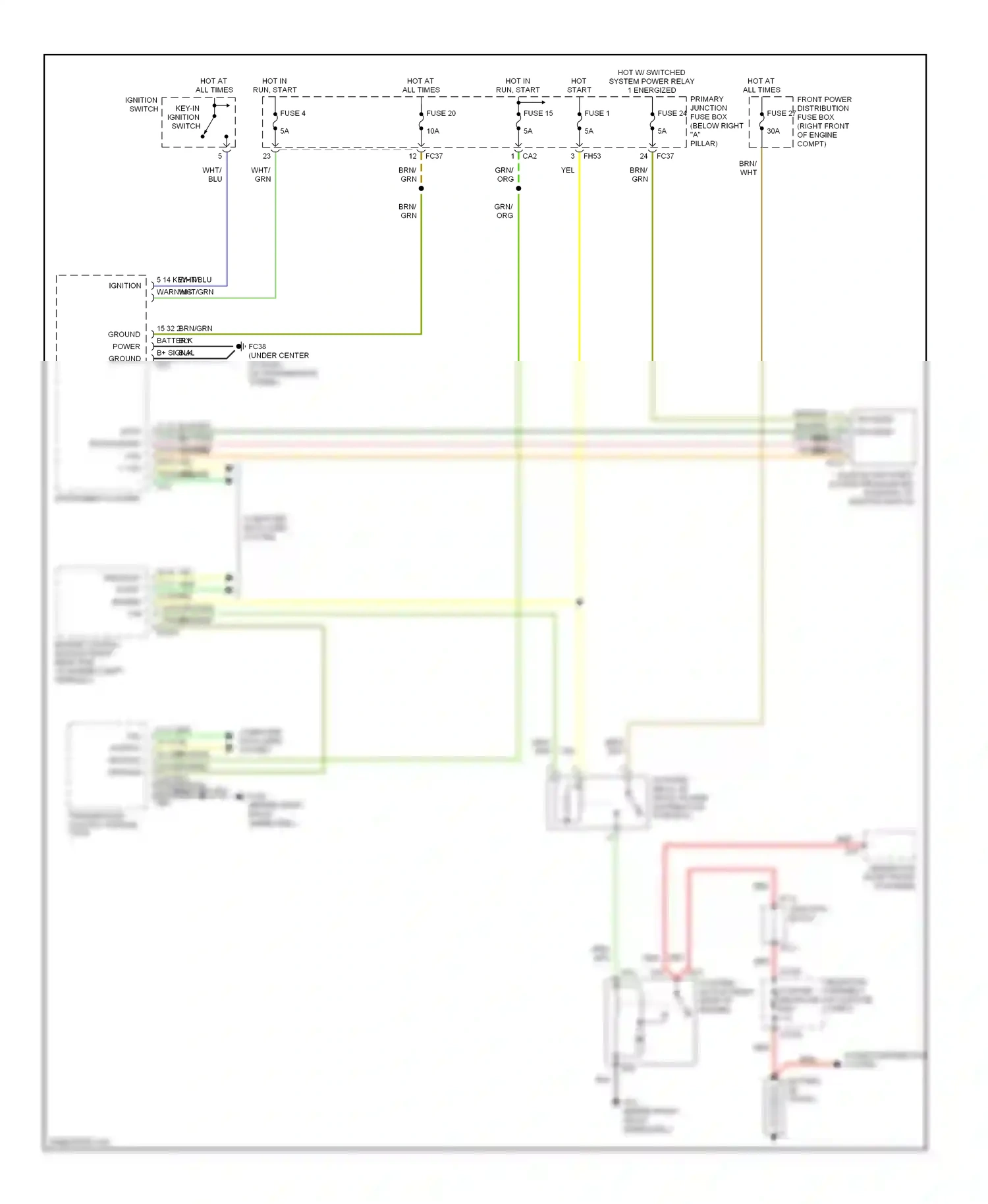 Jaguar S-type I facelift (2004-2008) ignition switch wiring diagram  (8 of 8)