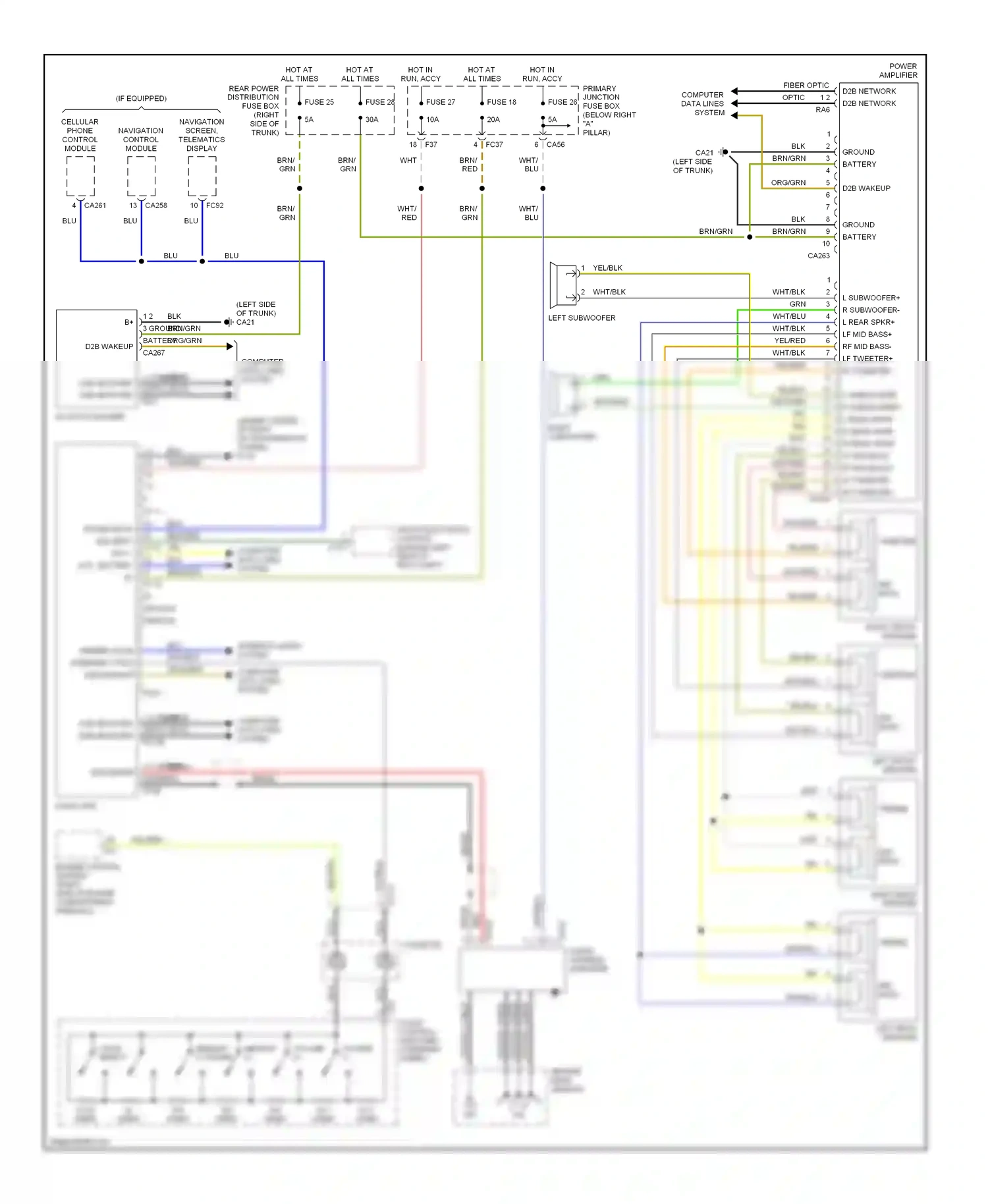 Jaguar S-type I facelift (2004-2008) memory (+) volume (+) wiring diagram  (2 of 2)