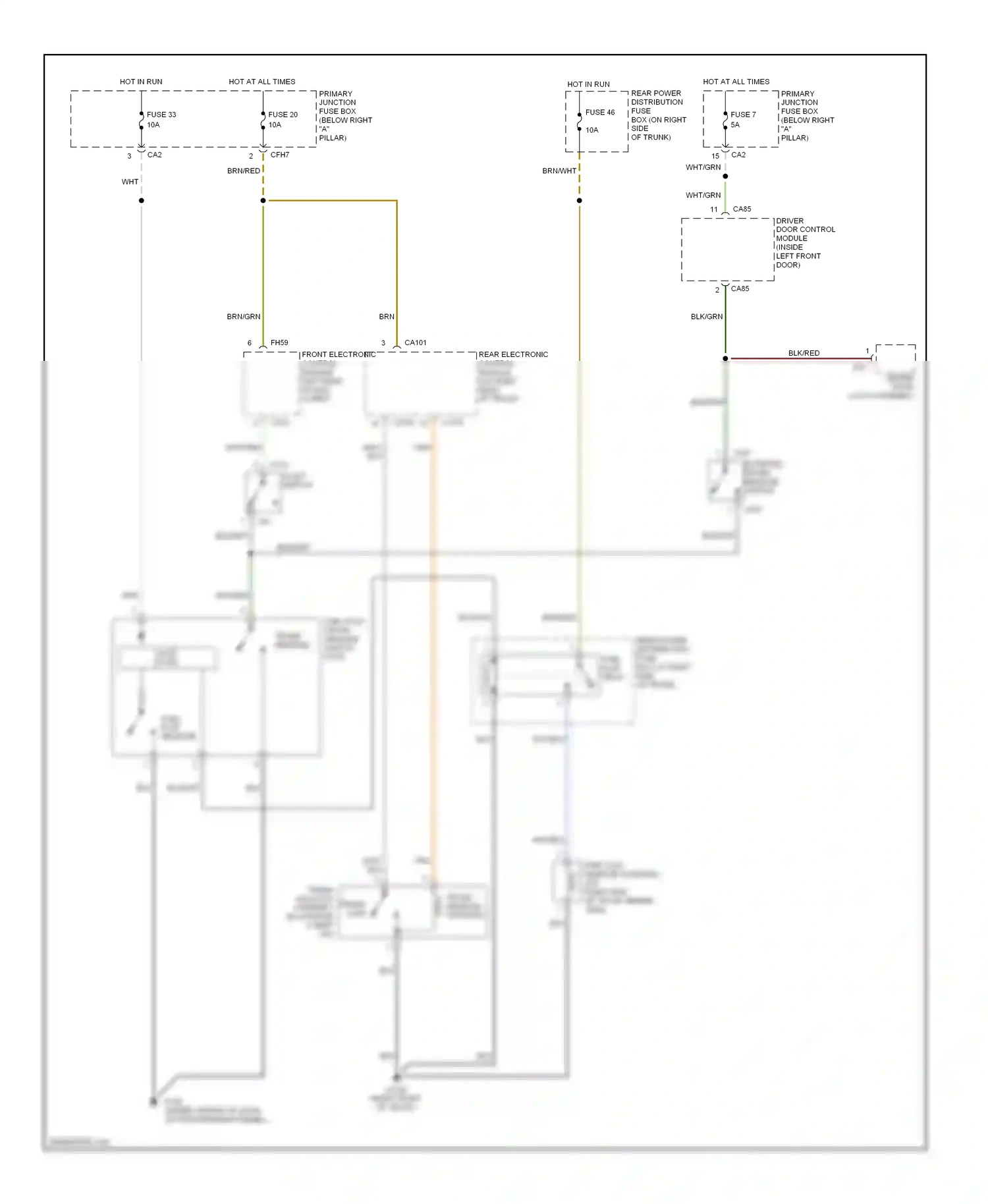 Jaguar S-type I facelift (2004-2008) solid state wiring diagram  (3 of 3)