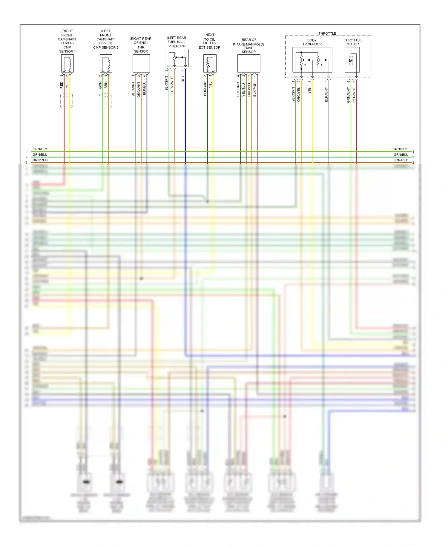 Jaguar S-type I facelift (2004-2008) thr sensor wiring diagram  (1 of 1)