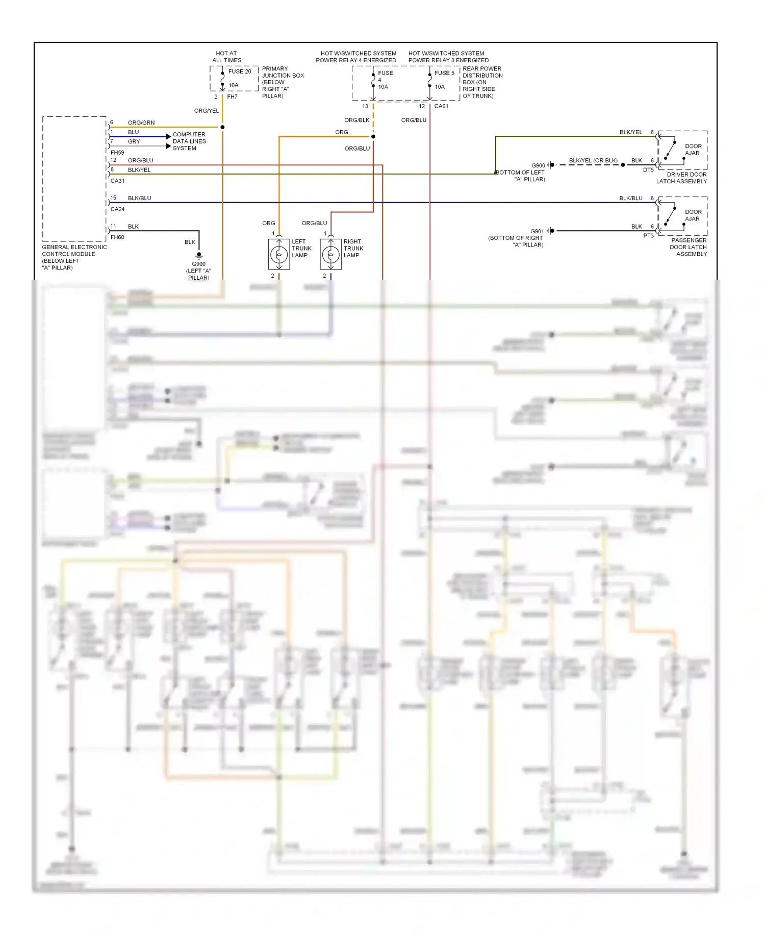 Jaguar S-type I (1998-2004) computer data lines system wiring diagram  (12 of 26)