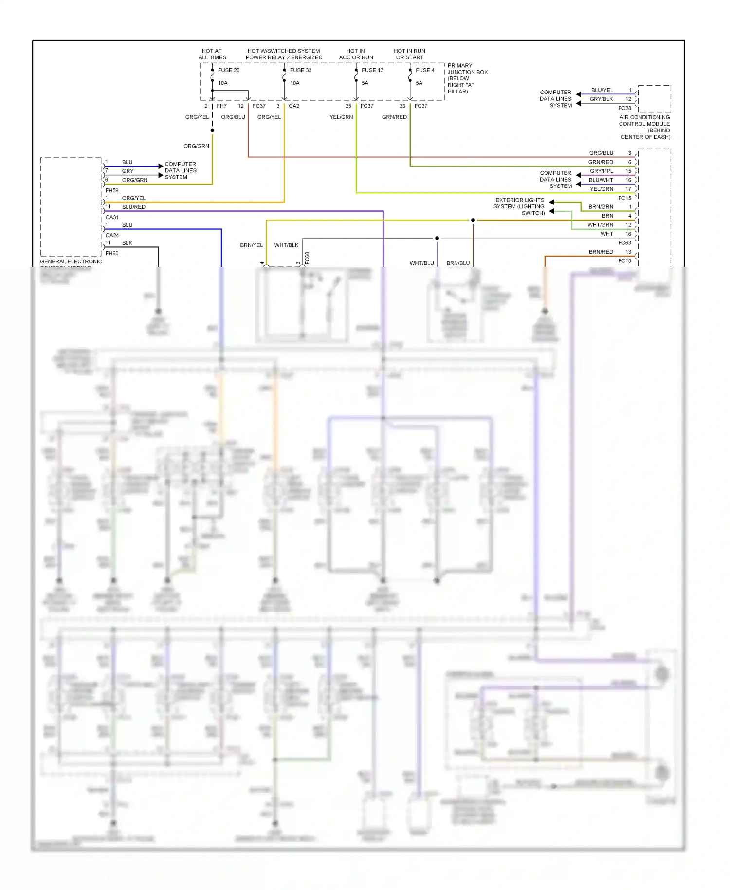 Jaguar S-type I (1998-2004) computer data lines system wiring diagram  (14 of 26)