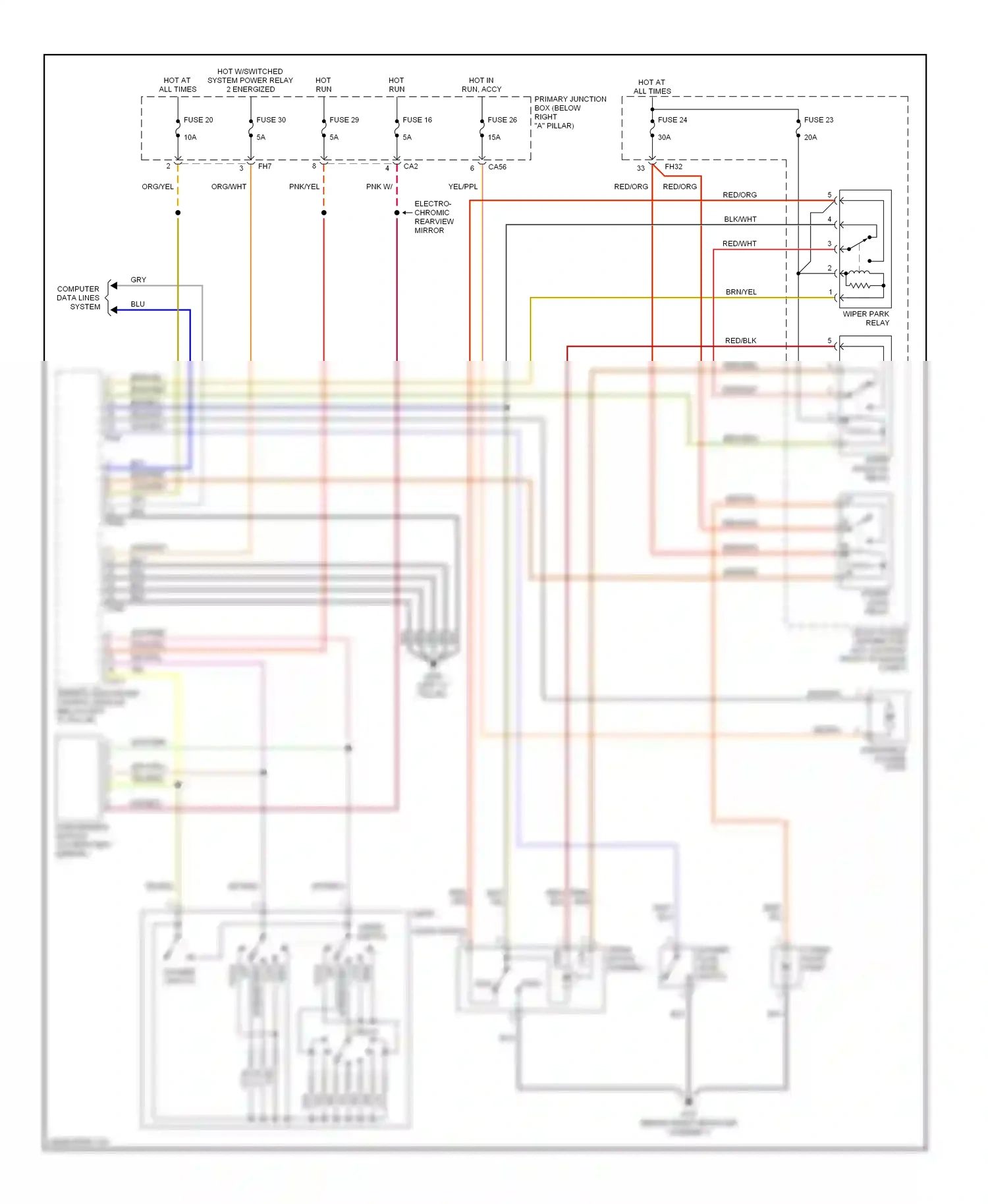 Jaguar S-type I (1998-2004) delay wiring diagram  (1 of 1)