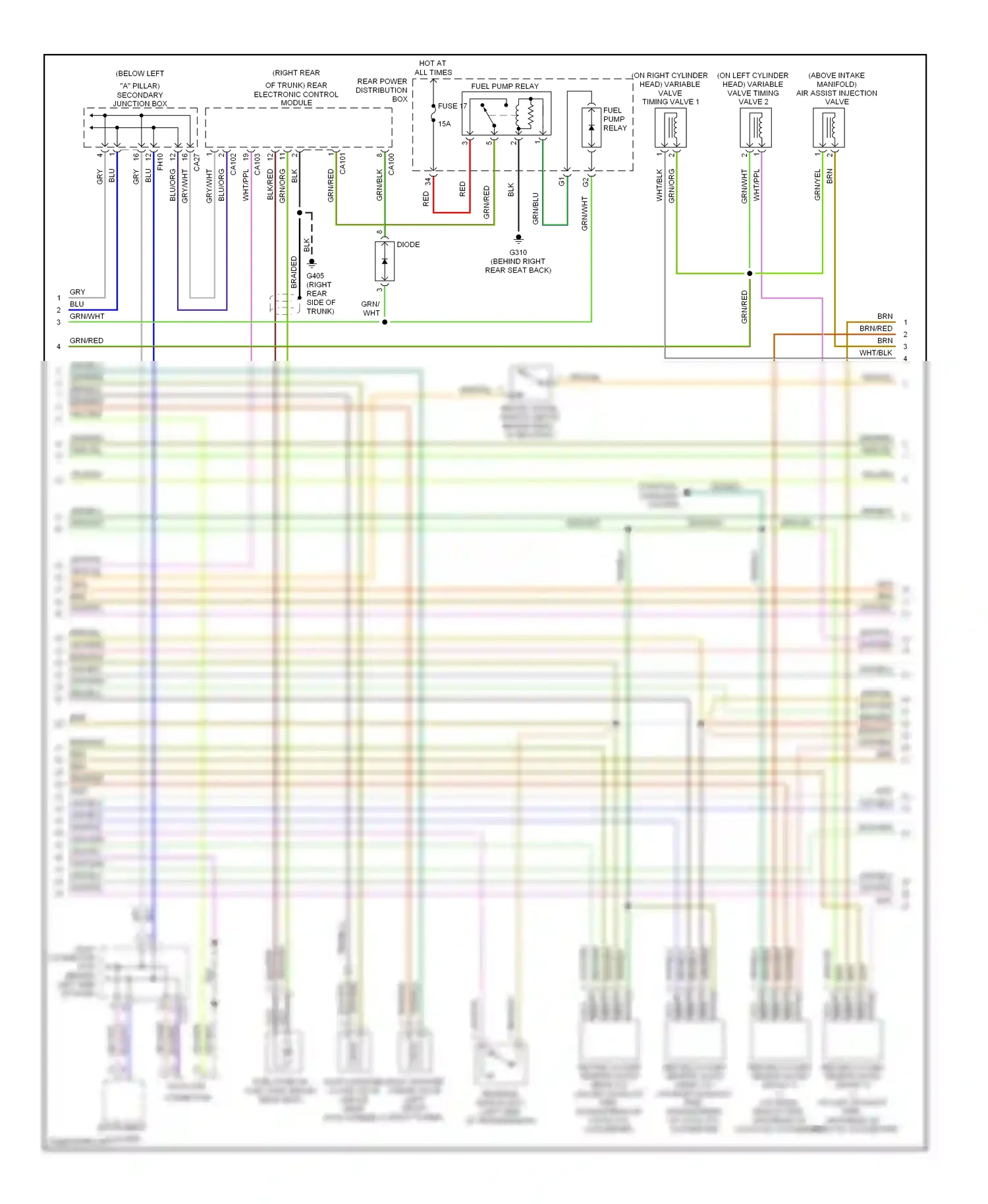 Jaguar S-type I (1998-2004) diode wiring diagram  (4 of 4)