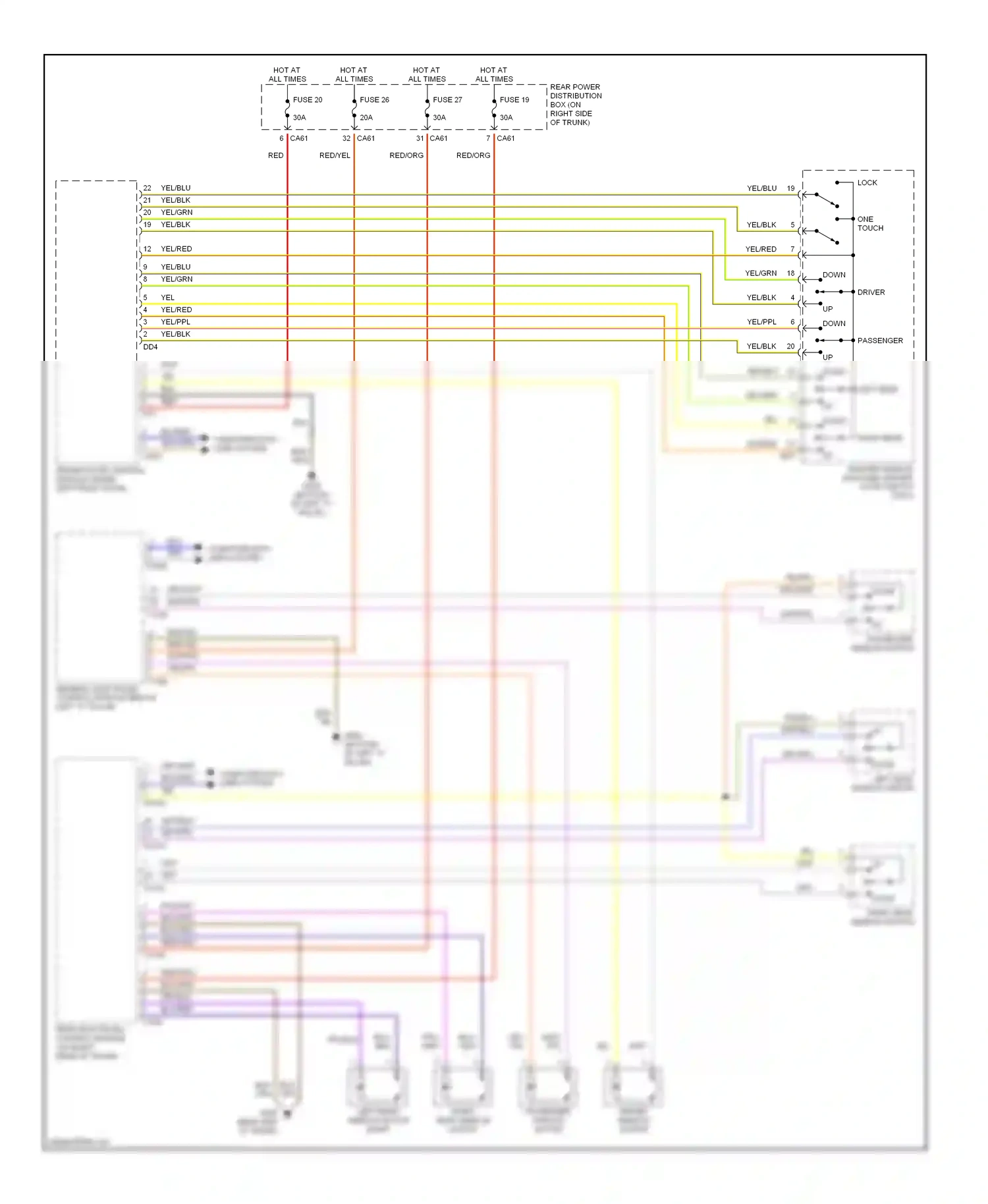 Jaguar S-type I (1998-2004) down wiring diagram  (3 of 3)