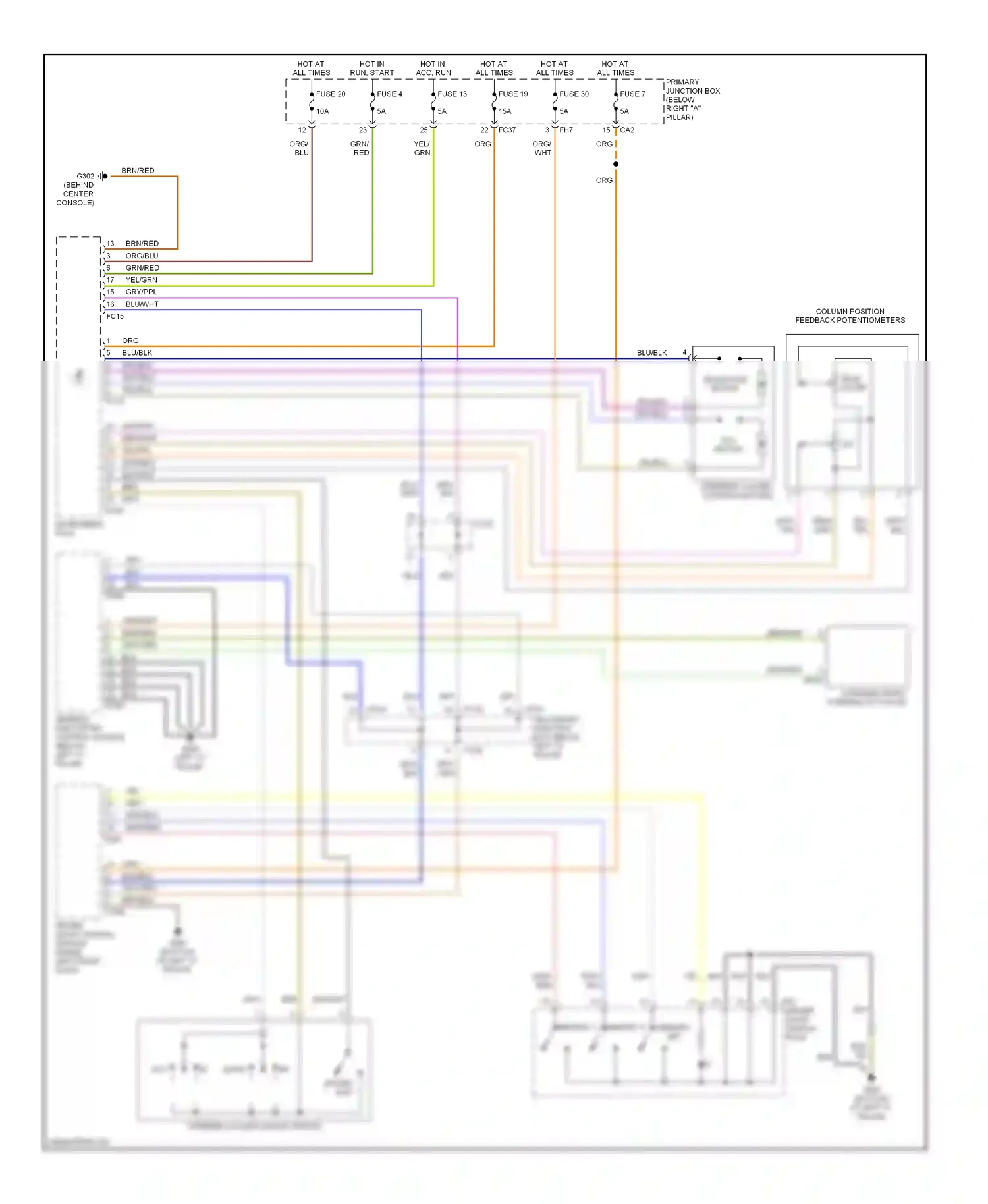 Jaguar S-type I (1998-2004) memory 1 wiring diagram  (2 of 2)