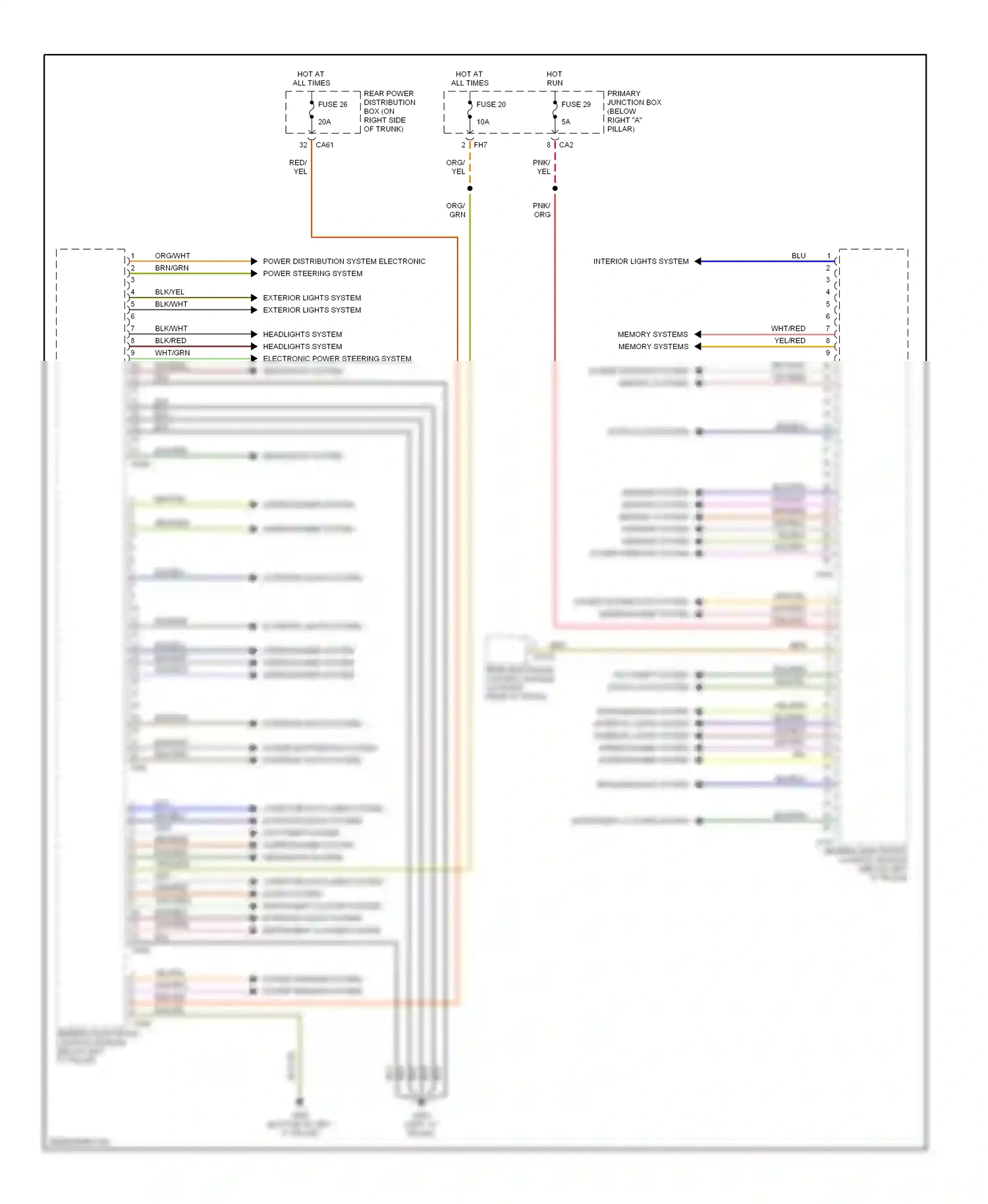 Jaguar S-type I (1998-2004) memory systems memory systems wiring diagram  (1 of 1)