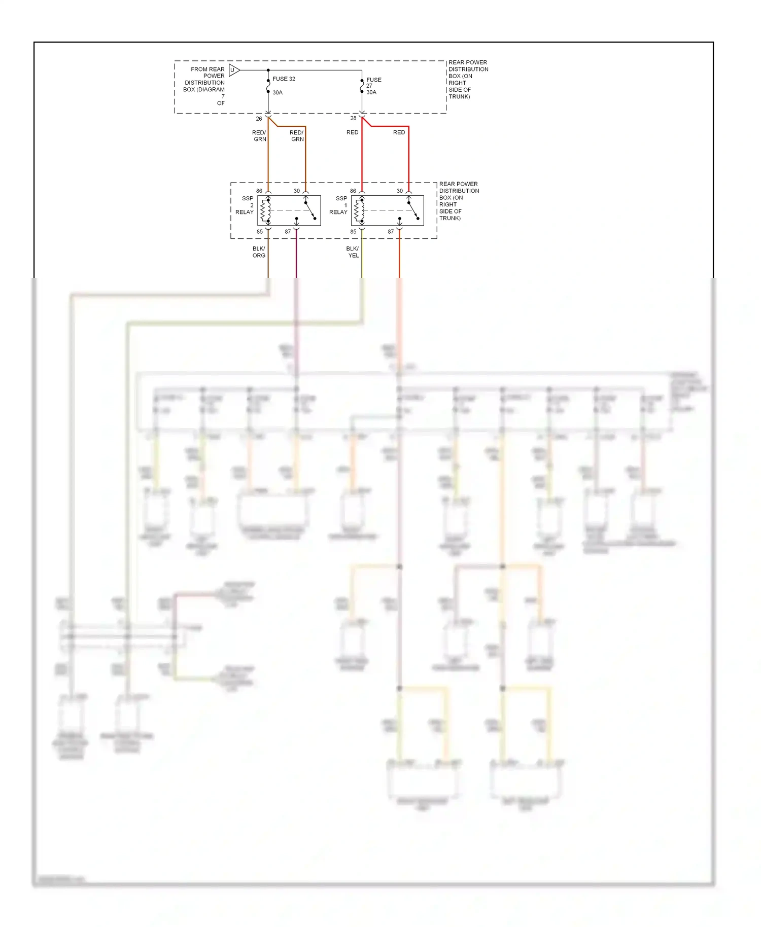 Jaguar S-type I (1998-2004) rear electronic control module wiring diagram  (4 of 4)