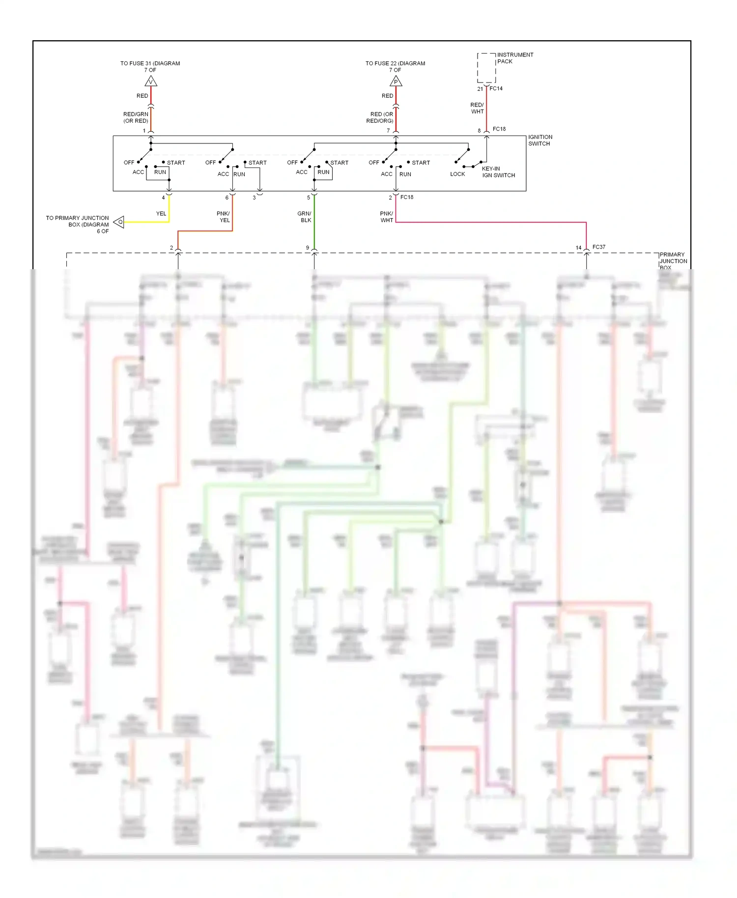Jaguar S-type I (1998-2004) restraints control module wiring diagram  (2 of 2)