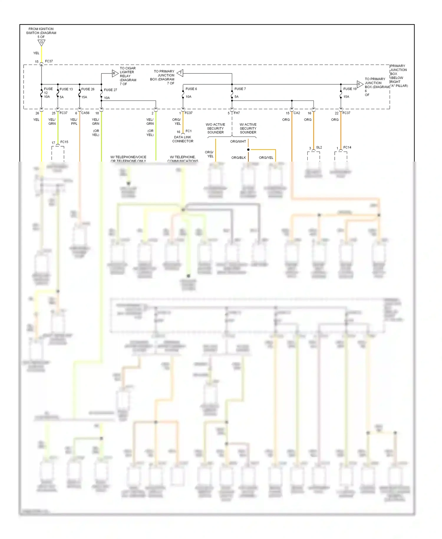 Jaguar S-type I (1998-2004) traffic master module wiring diagram  (2 of 2)
