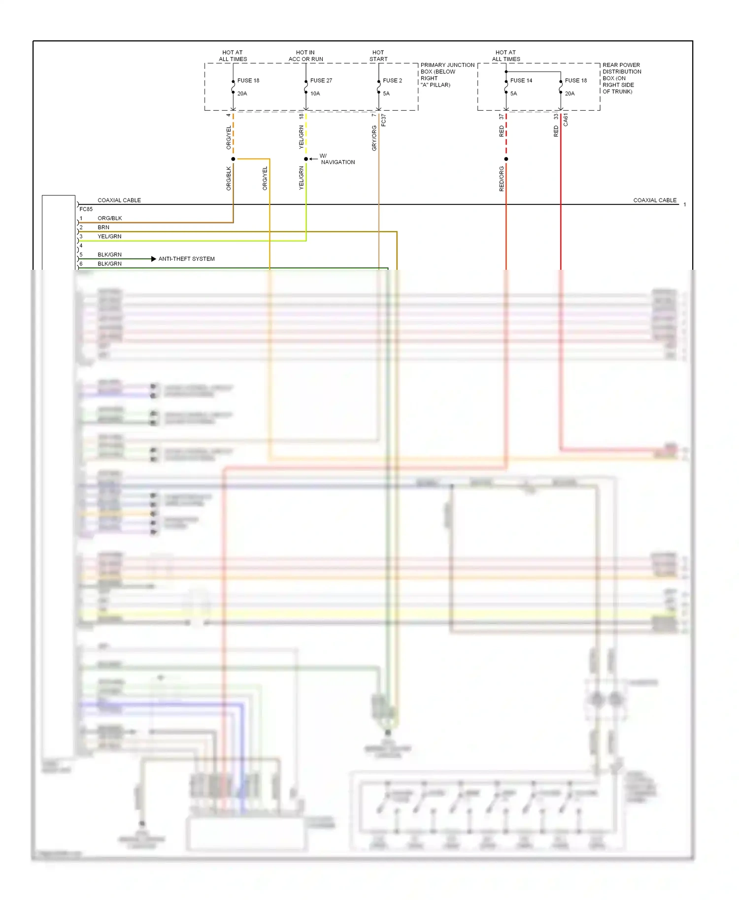 Jaguar S-type I (1998-2004) volume- wiring diagram  (1 of 2)