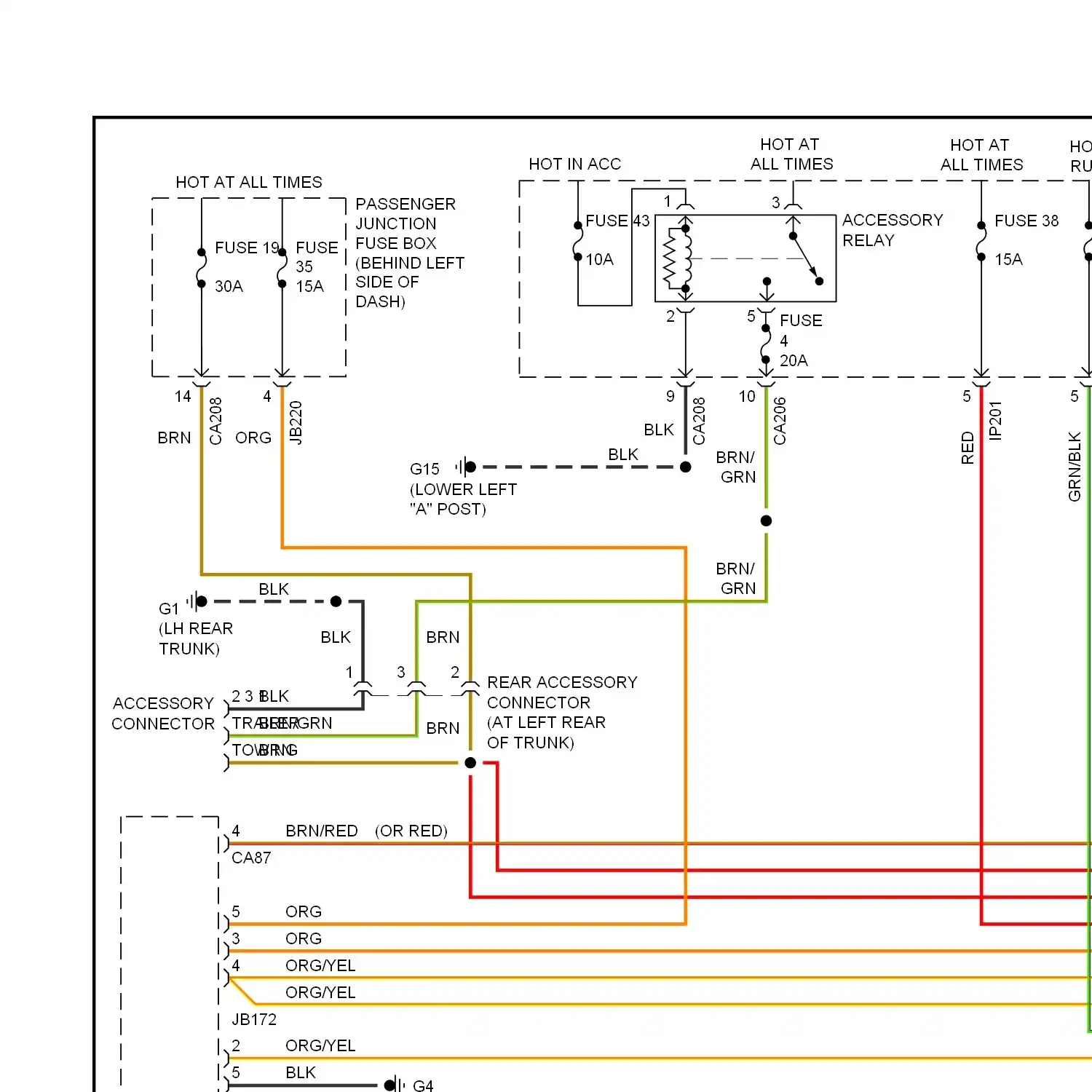 Exterior lamps circuit, with trailer tow (1 of 2)