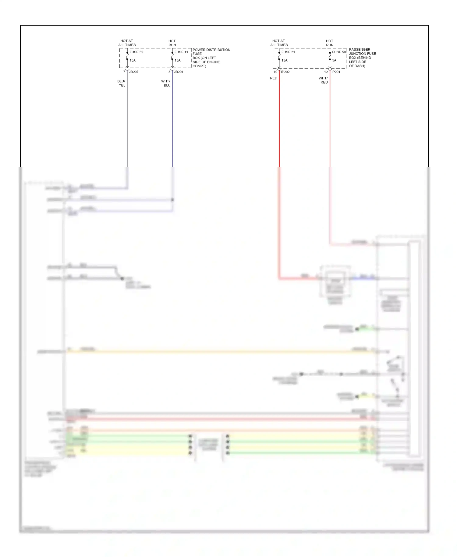 Jaguar X-type I facelift (2008-2009) warning system wiring diagram  (3 of 3)