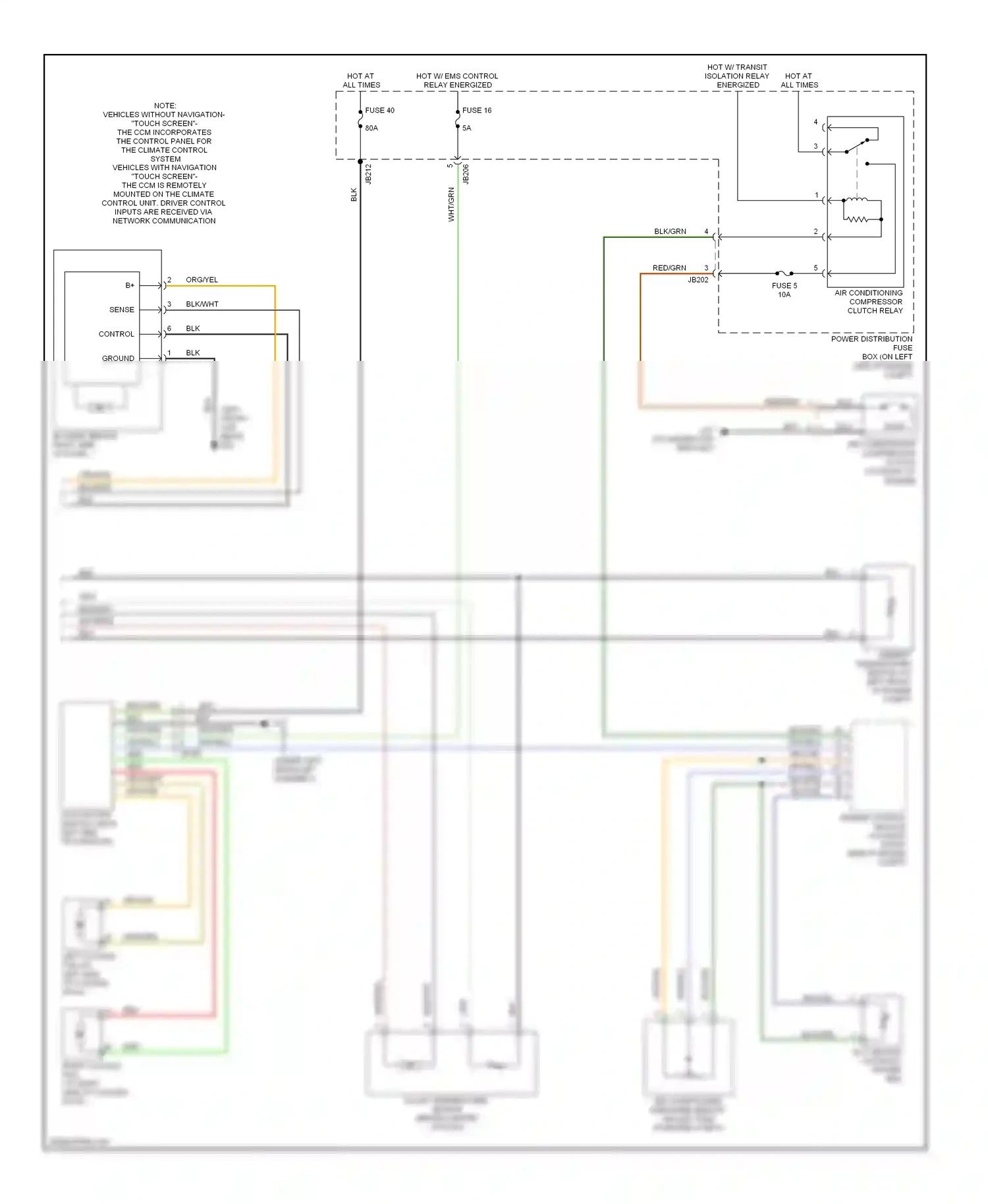 Jaguar X-type I (2001-2009) control wiring diagram  (1 of 1)