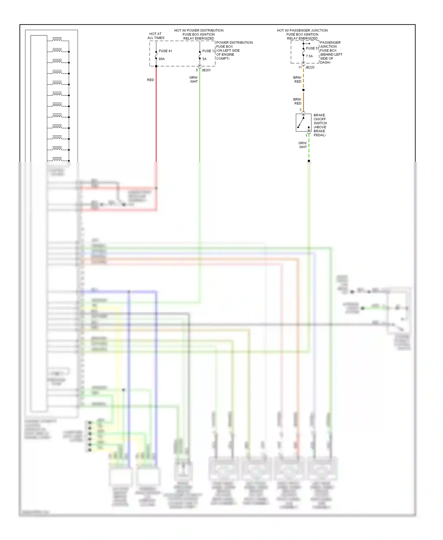 Jaguar X-type I (2001-2009) dynamic stability control switch wiring diagram  (1 of 1)